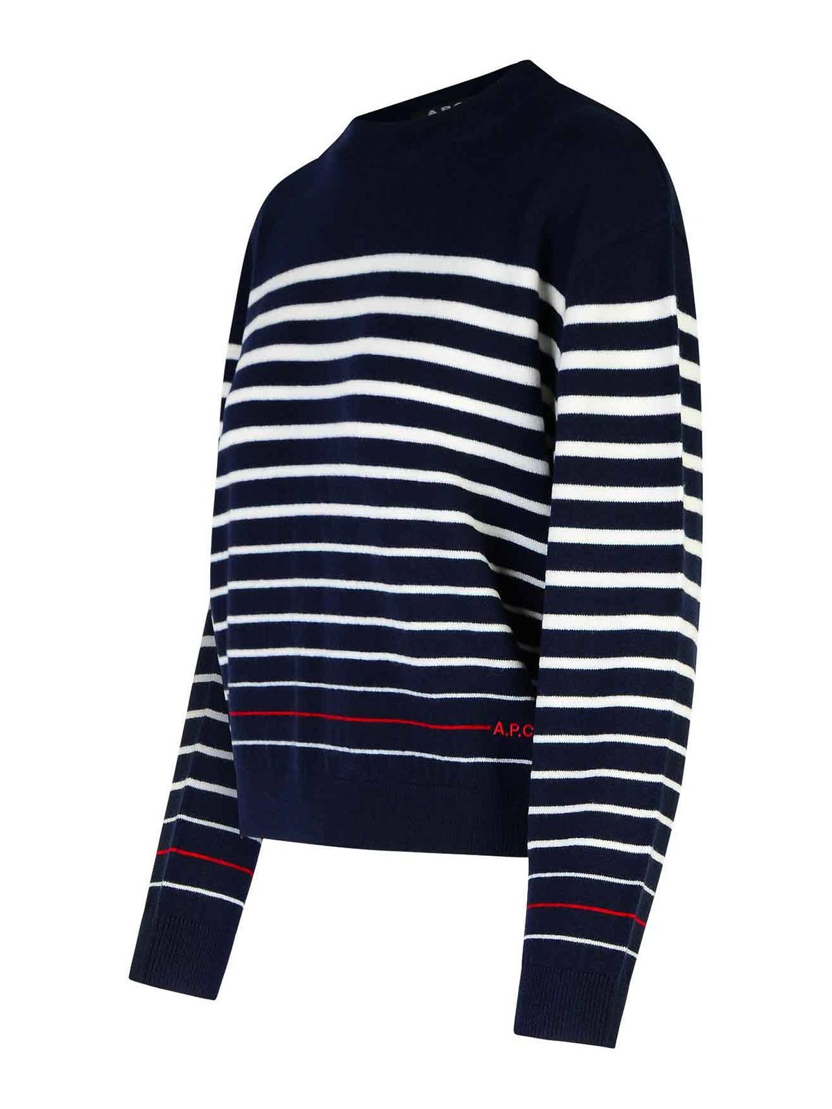 Shop Apc Billie Navy Wool Sweater In Dark Blue