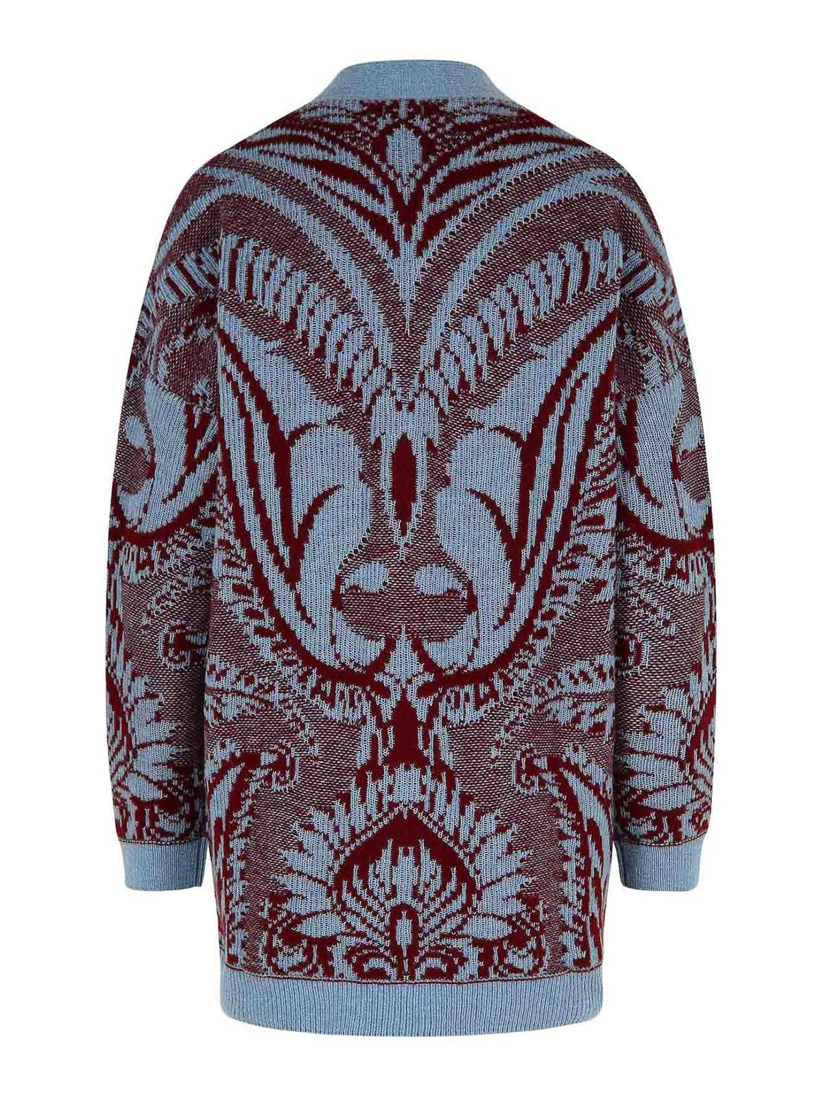 Shop Etro Multicolor Wool Cardigan In Multicolour