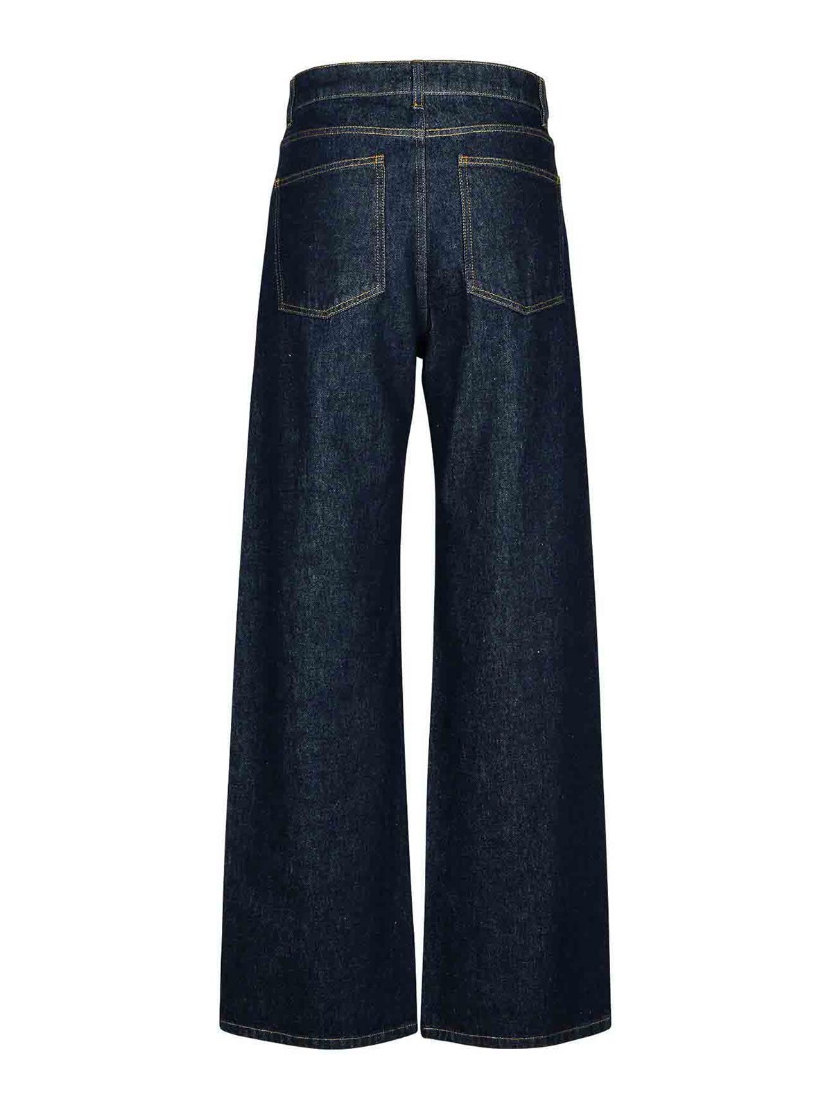 Shop Msgm Blue Cotton Jeans