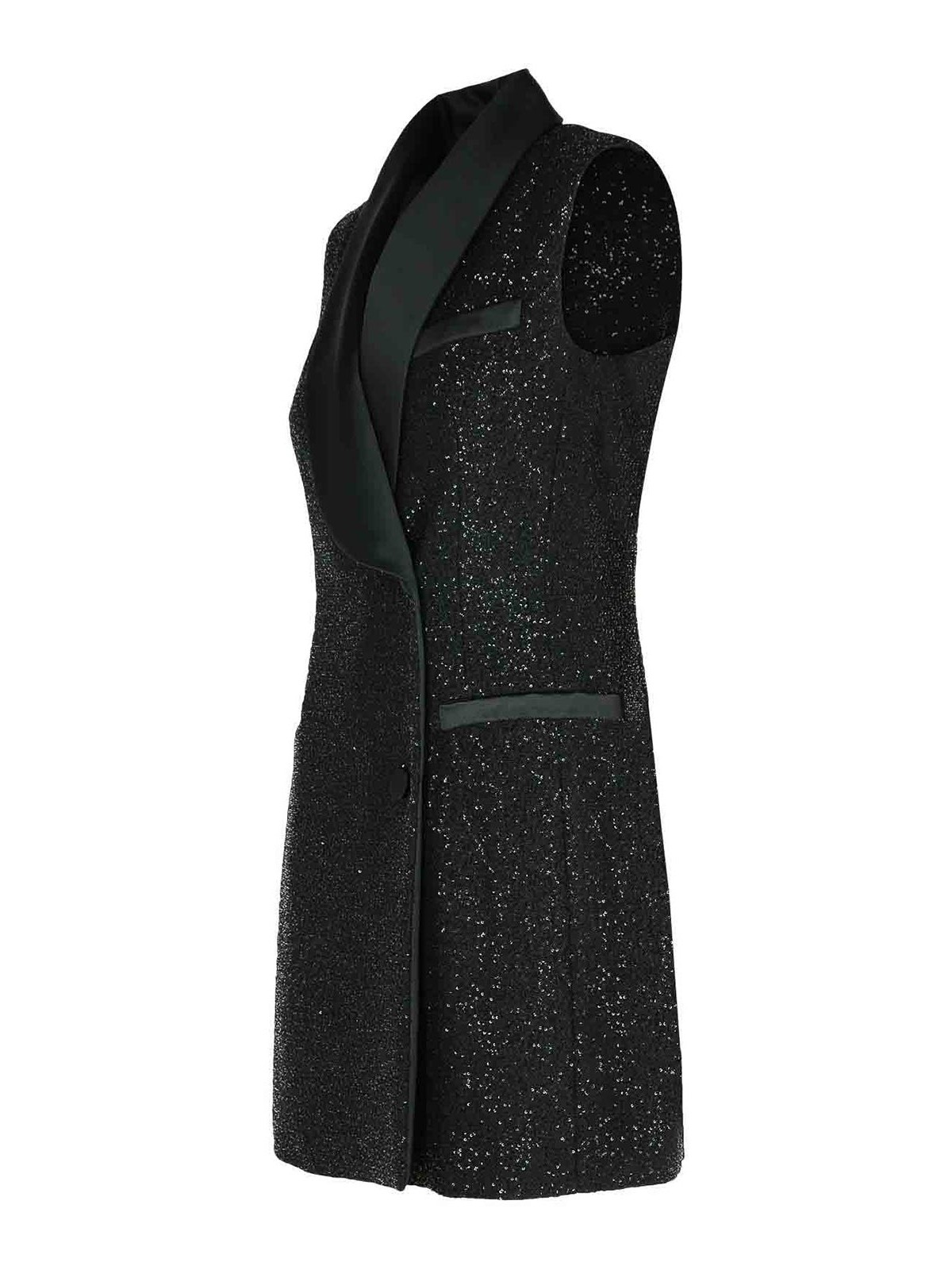 Shop Max Mara Eiffel Dress In Black Iscose Blend