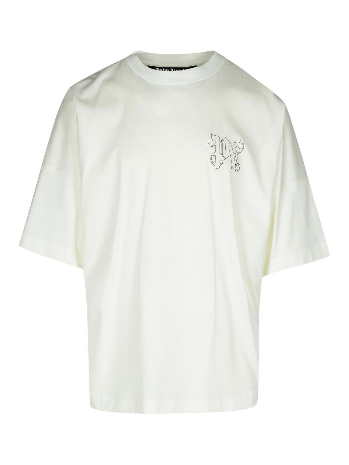 Shop Palm Angels White Cotton T-shirt