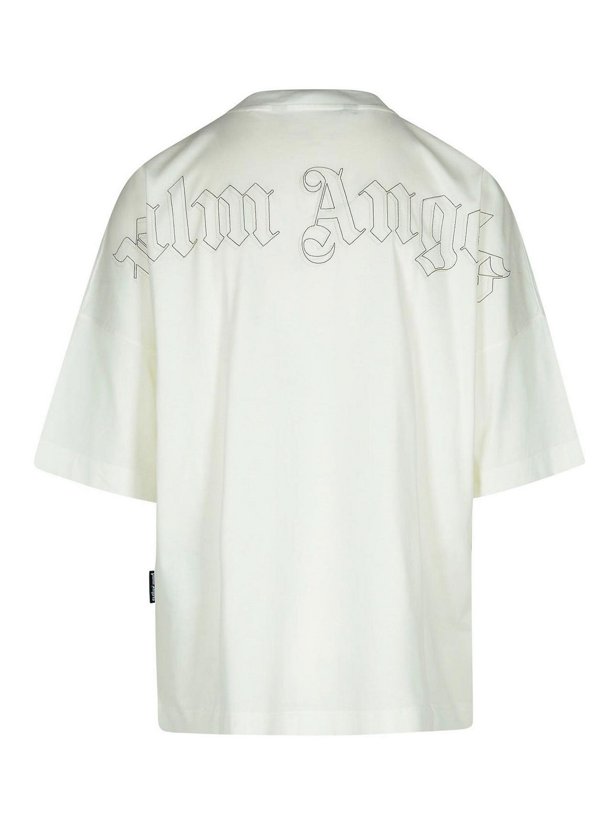 Shop Palm Angels White Cotton T-shirt