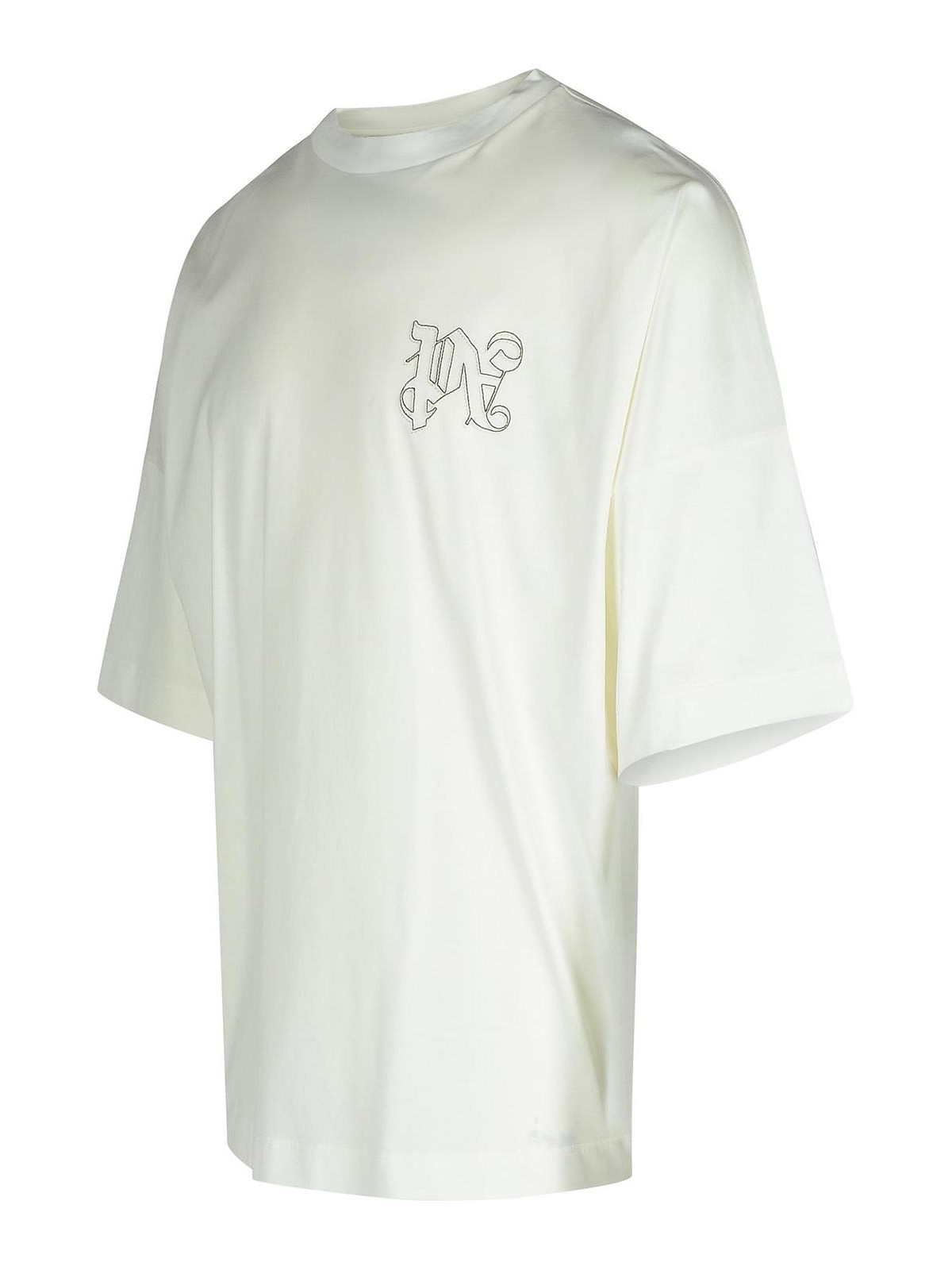 Shop Palm Angels White Cotton T-shirt