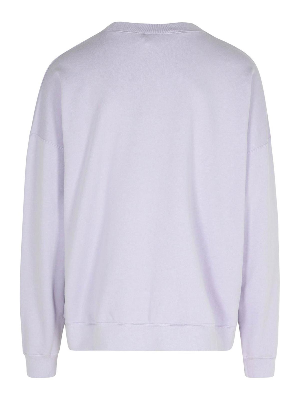 Shop Palm Angels Neon Lilac Cotton Sweatshirt In Light Purple