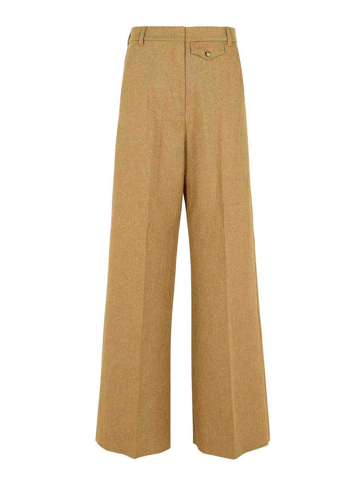 Shop Sportmax Udente Brown Wool Blend Pants