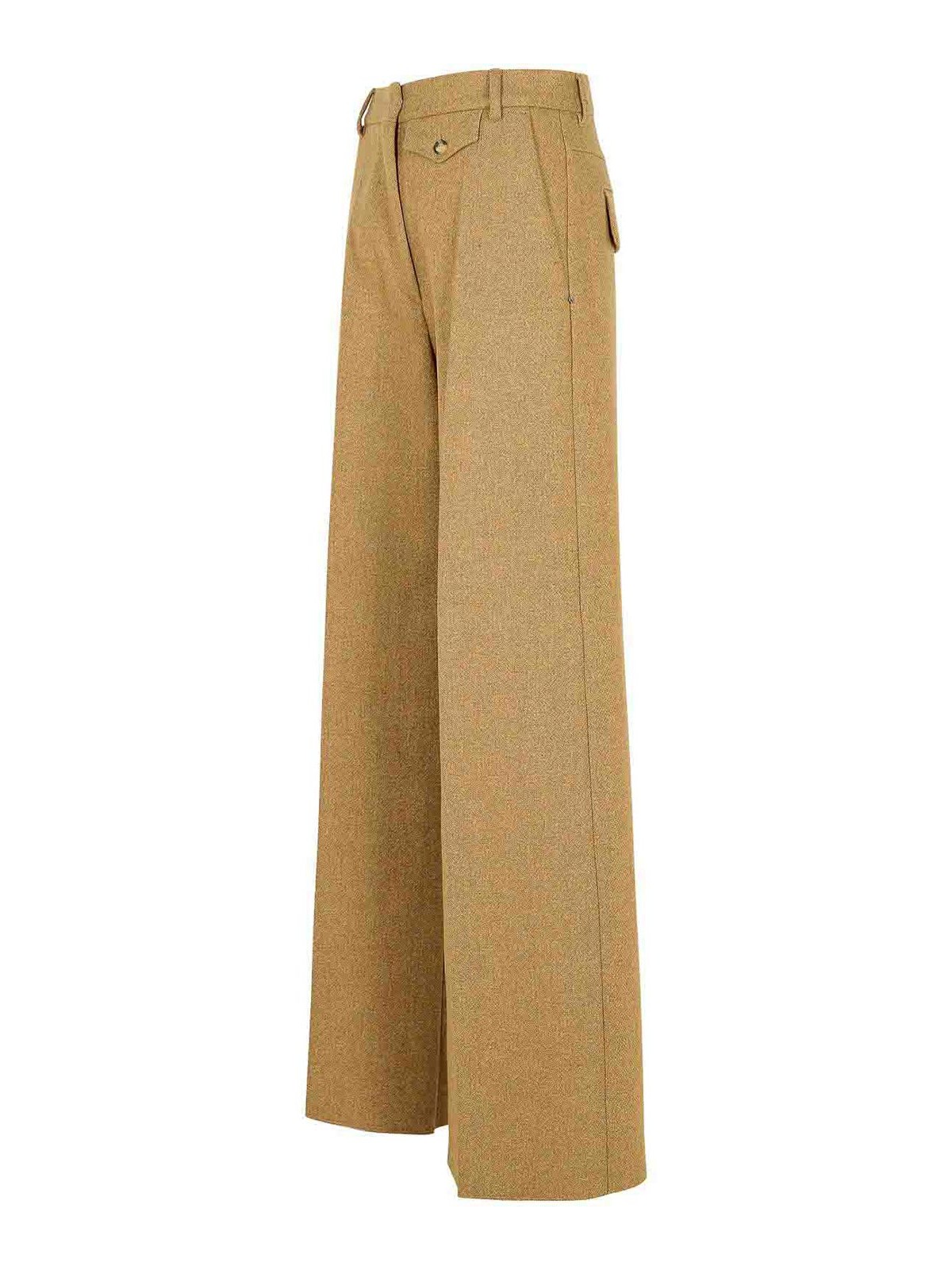 Shop Sportmax Udente Brown Wool Blend Pants