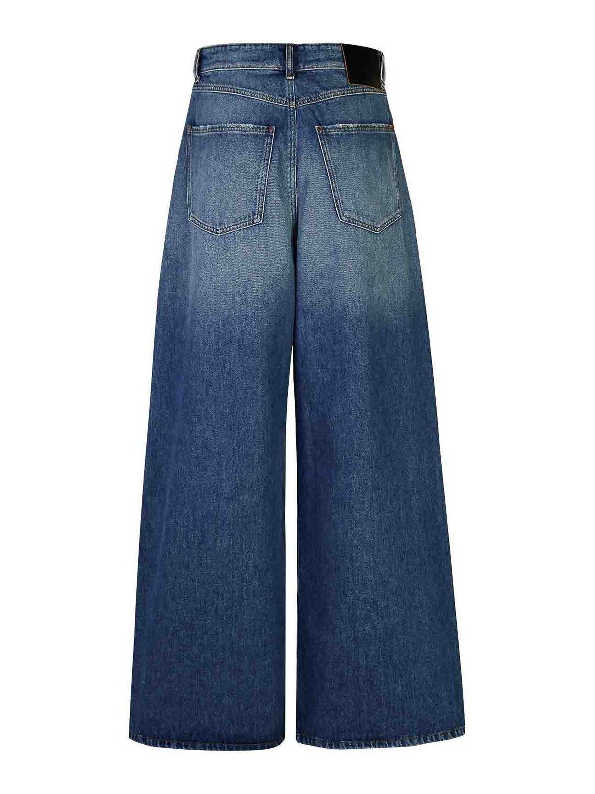 Shop Sportmax Procida Blue Cotton Jeans