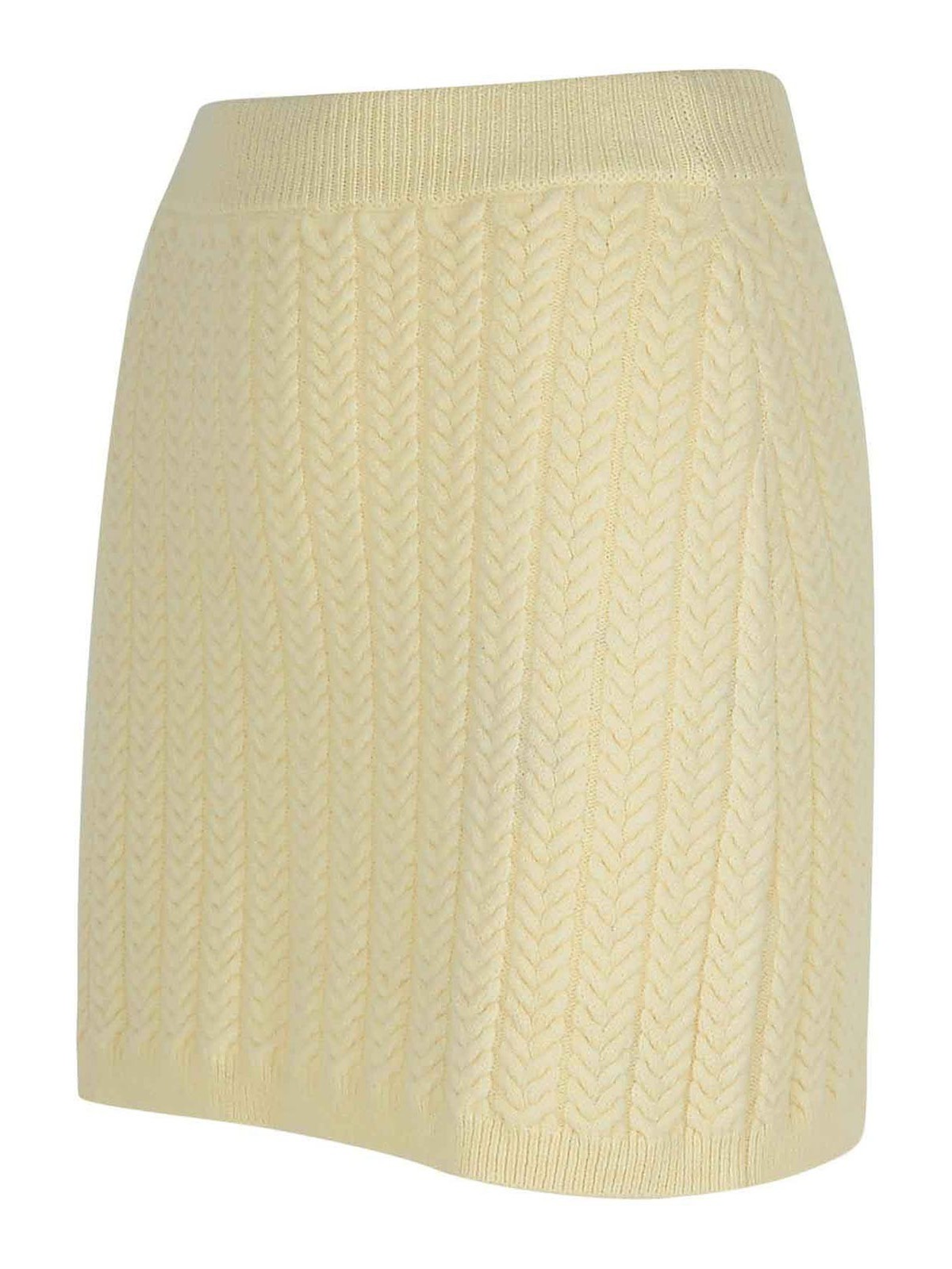 Shop Sportmax Earry1 White Wool Blend Skirt