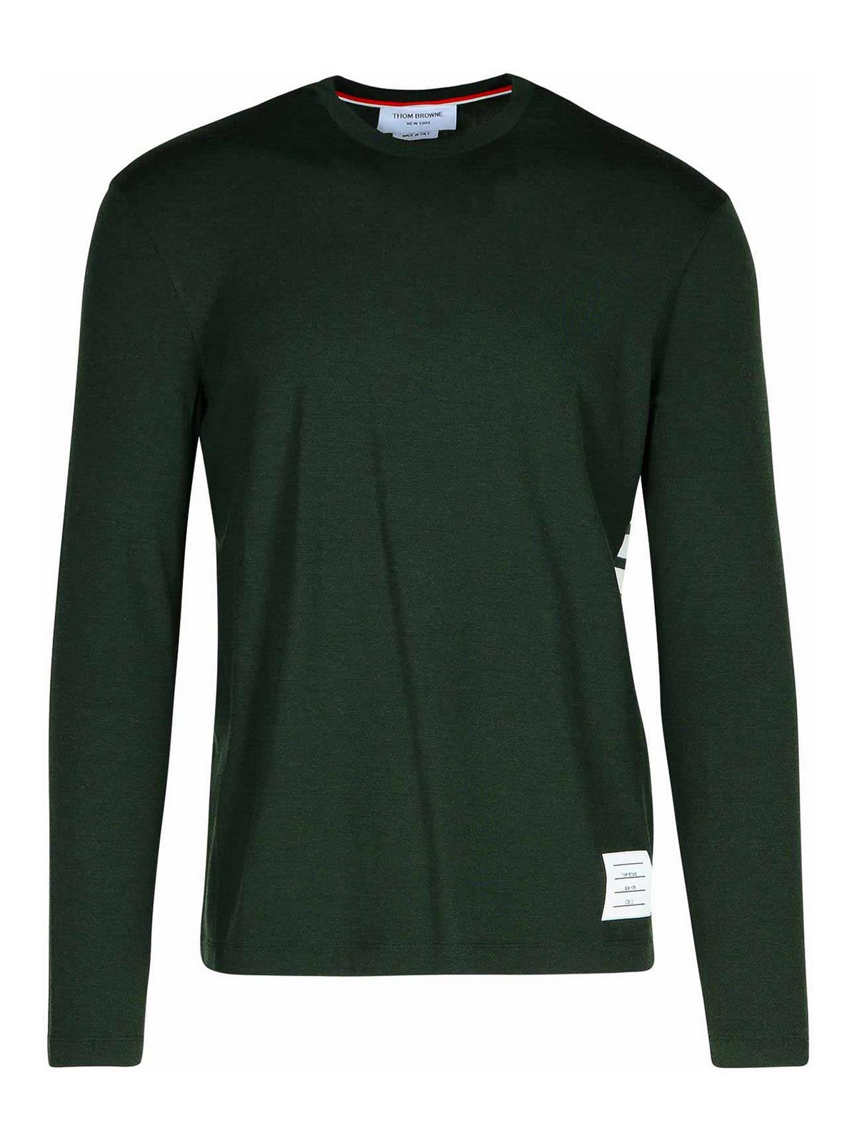 Shop Thom Browne Green Wool T-shirt