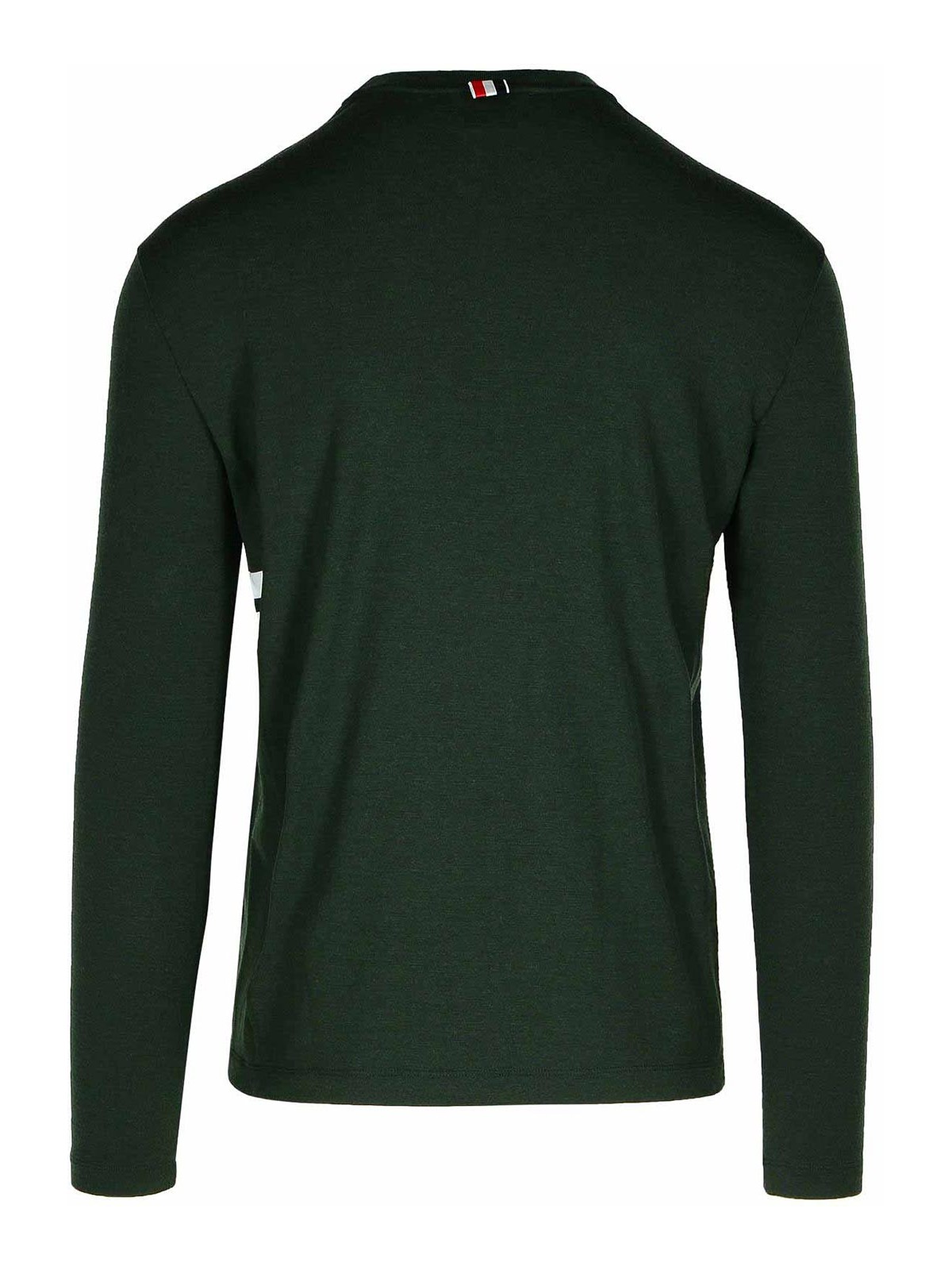 Shop Thom Browne Green Wool T-shirt