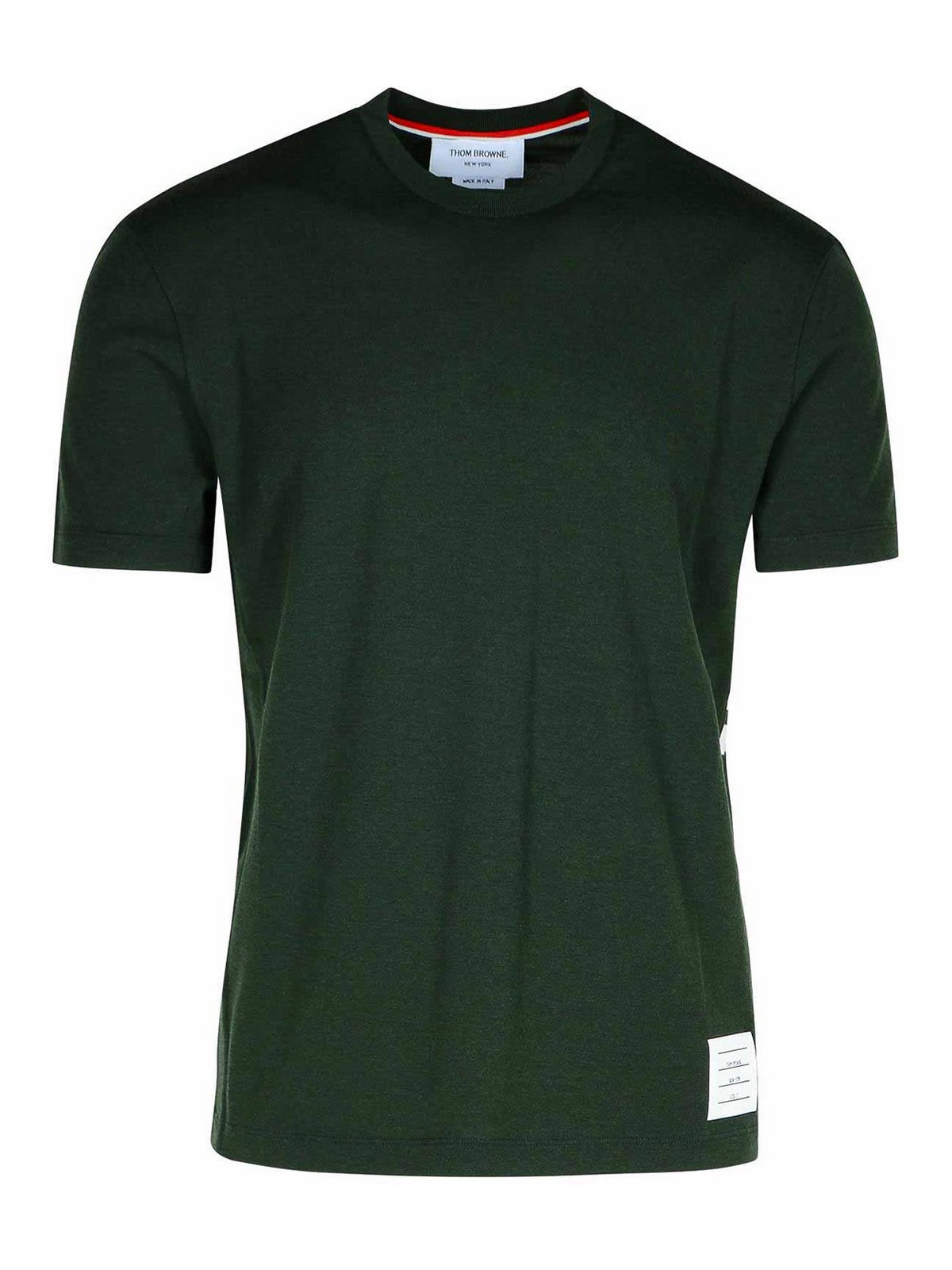 Shop Thom Browne Green Wool T-shirt