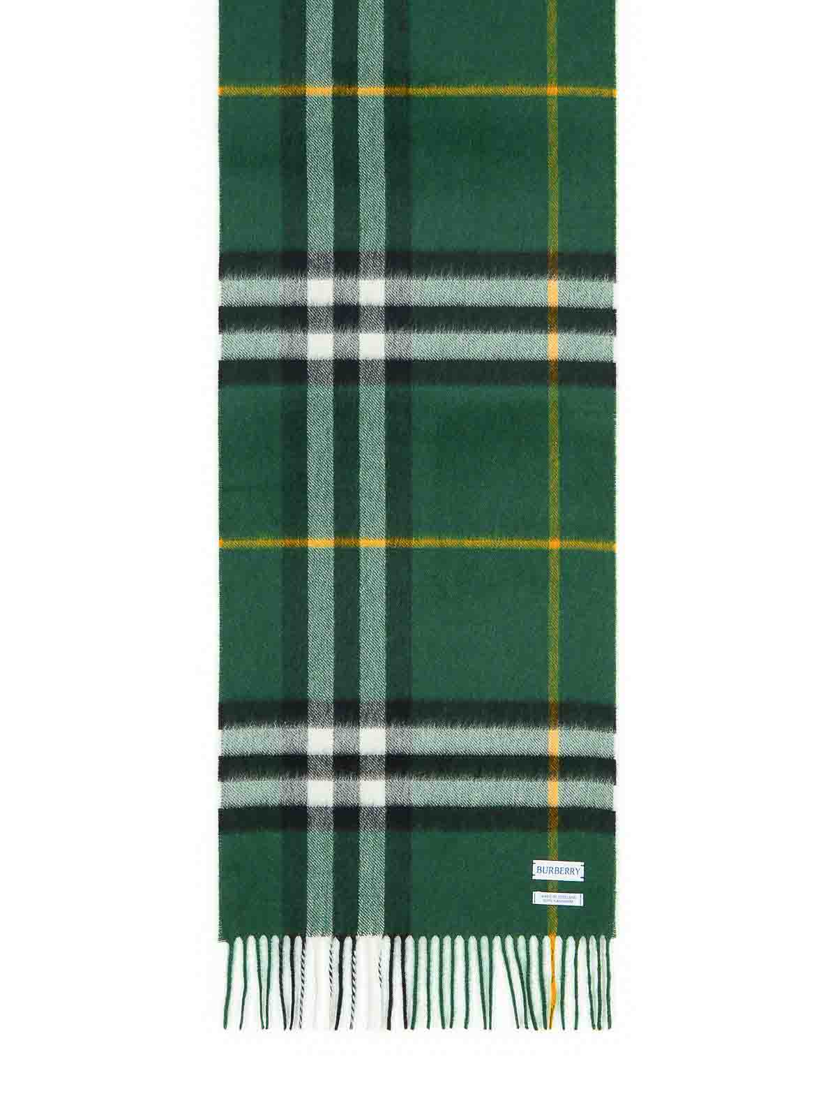 Burberry Mu Giant Green Cashmere Scarf In Green