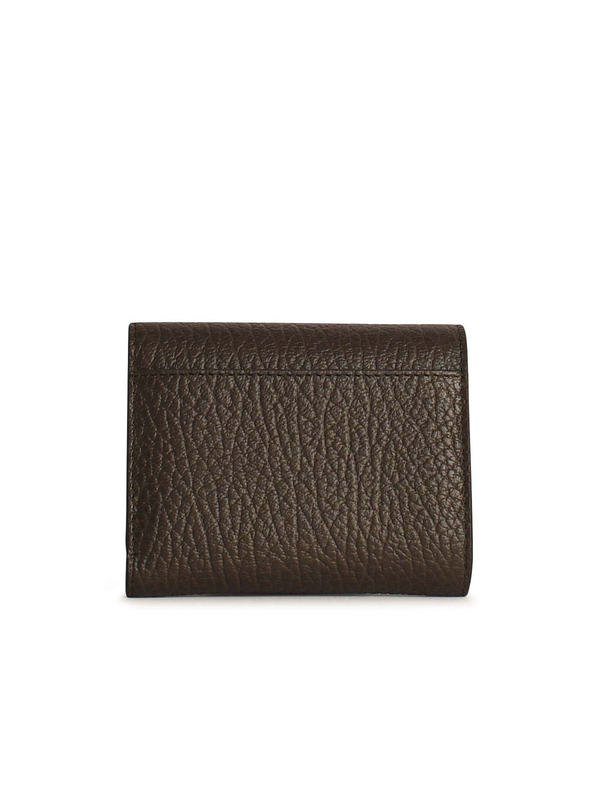 Shop Maison Margiela Brown Embossed Leather Wallet In Marrón