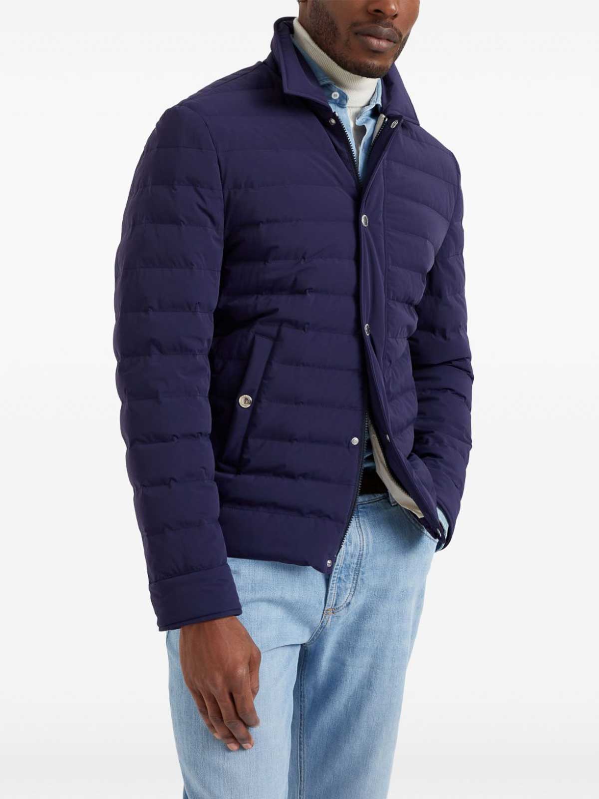 Shop Brunello Cucinelli Padded Jacket In Púrpura