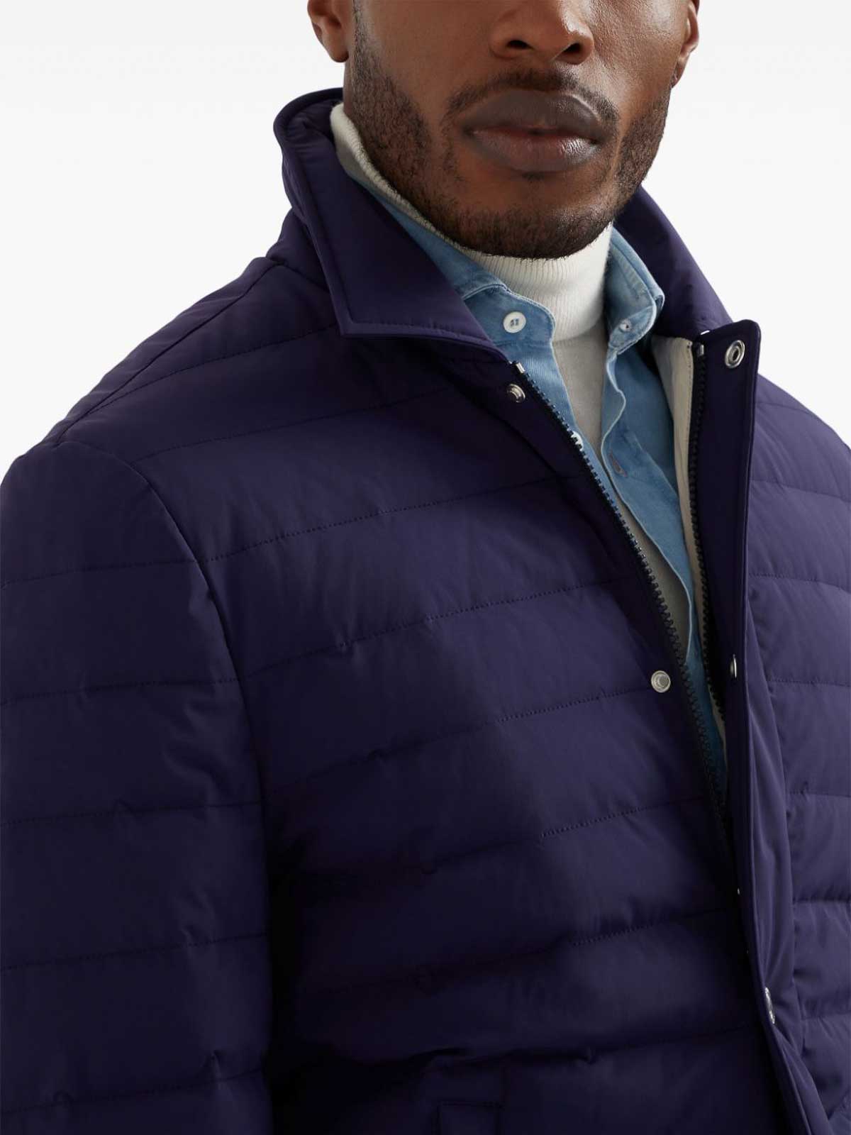 Shop Brunello Cucinelli Padded Jacket In Púrpura