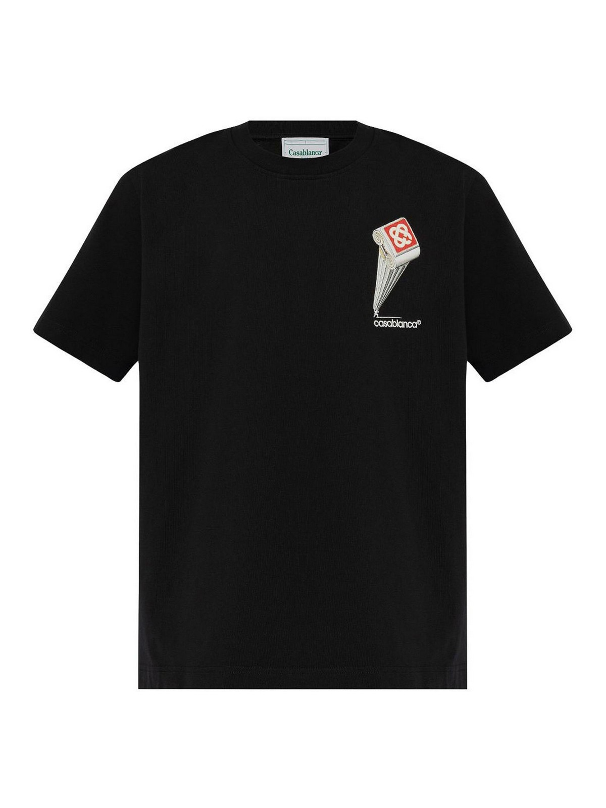 Tシャツ・カットソー Casablanca TSHIRT (MPF25JTS00109) Casablanca - White t-shirt with Triomphe D`orange print