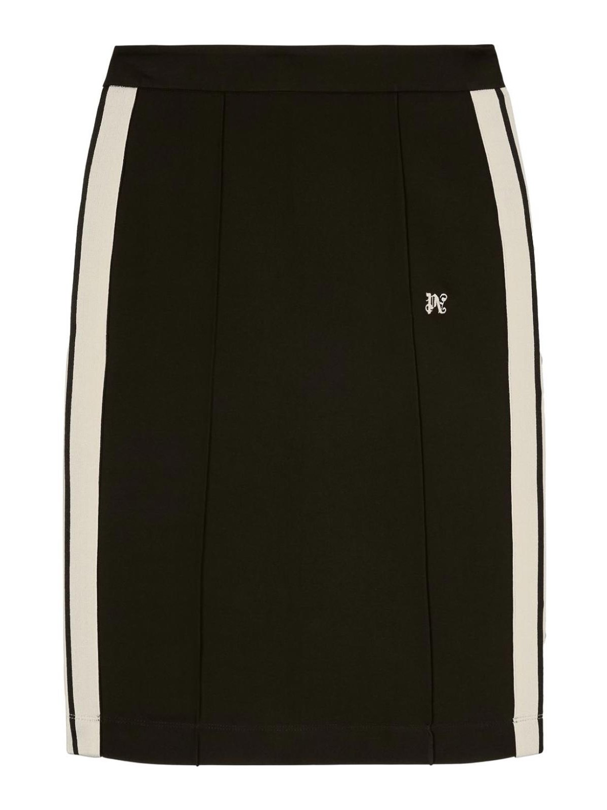 Shop Palm Angels Midi Skirt In Negro