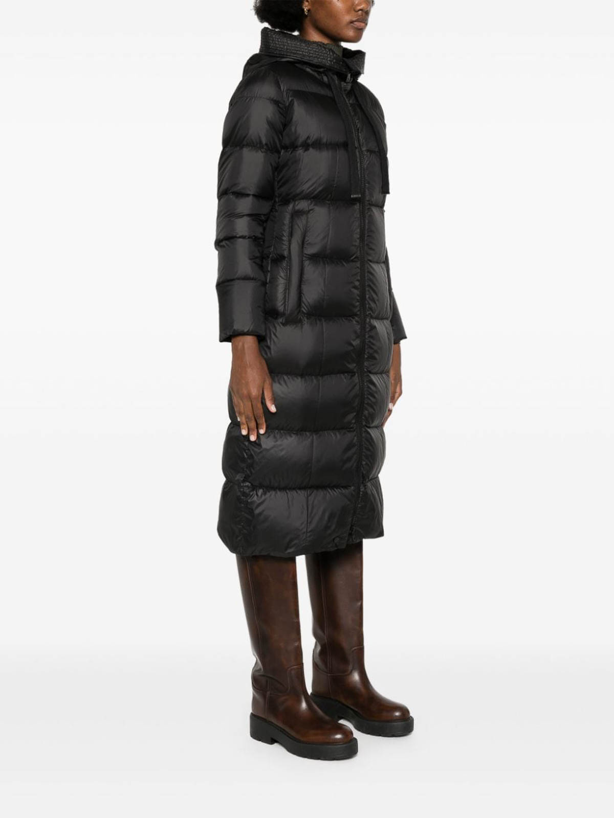 Shop Peuterey Padded Coat In Negro