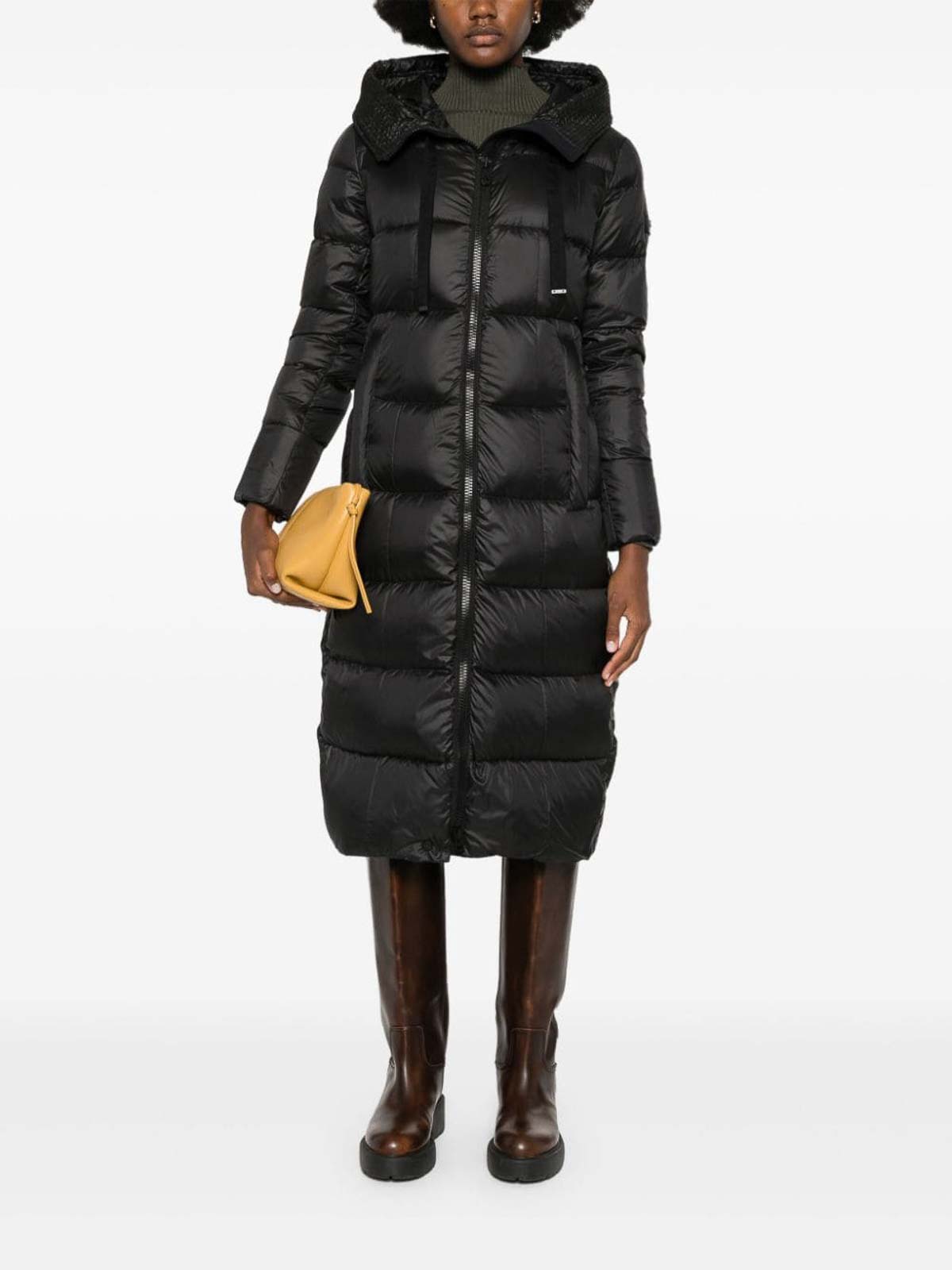 Shop Peuterey Padded Coat In Negro