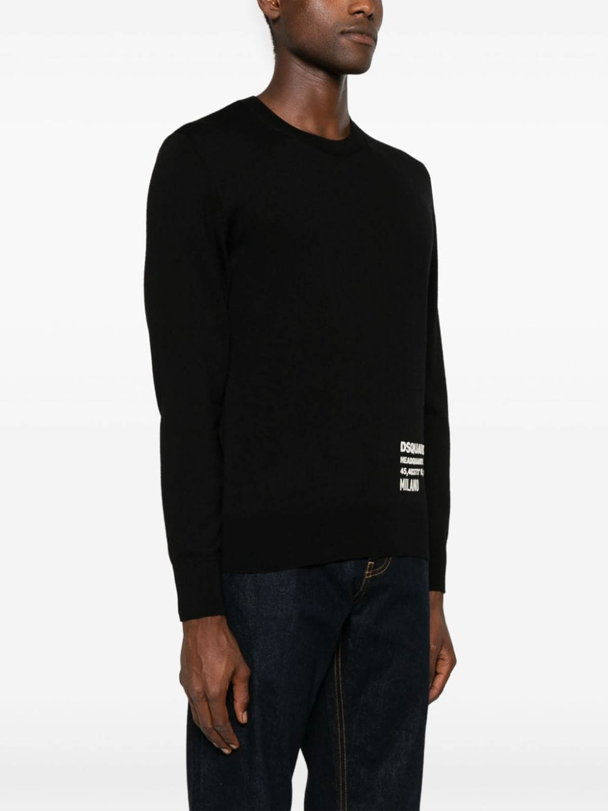 Shop Dsquared2 Knitted Pullover In Negro