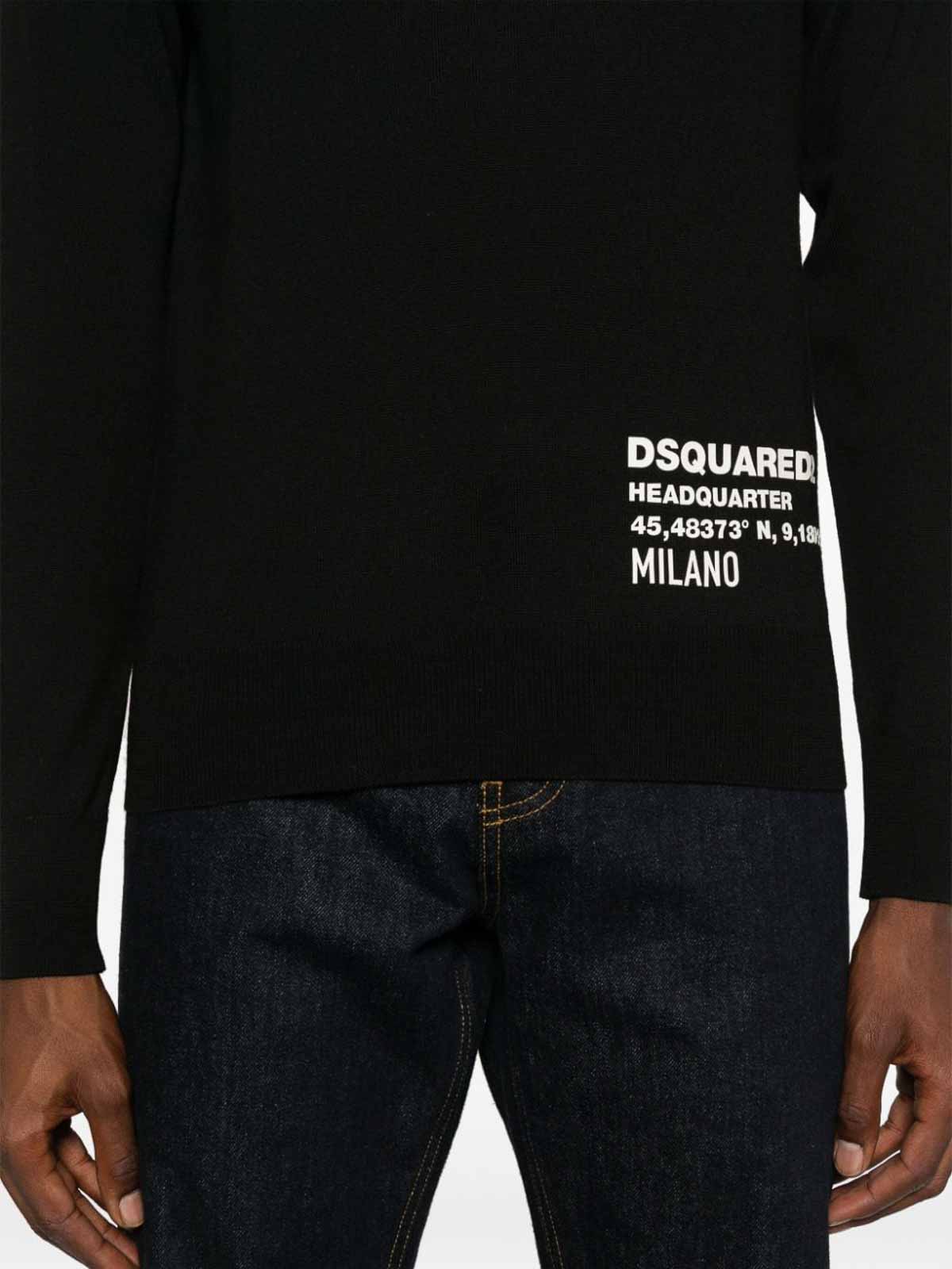 Shop Dsquared2 Knitted Pullover In Negro