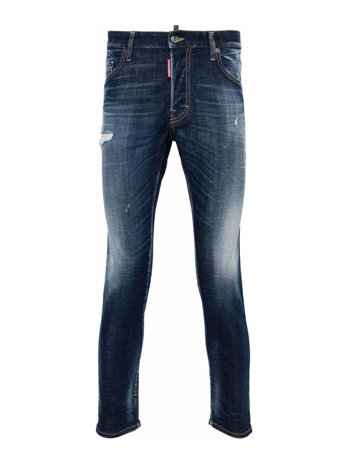 Shop Dsquared2 Straight Leg Jeans In Lavado Oscuro