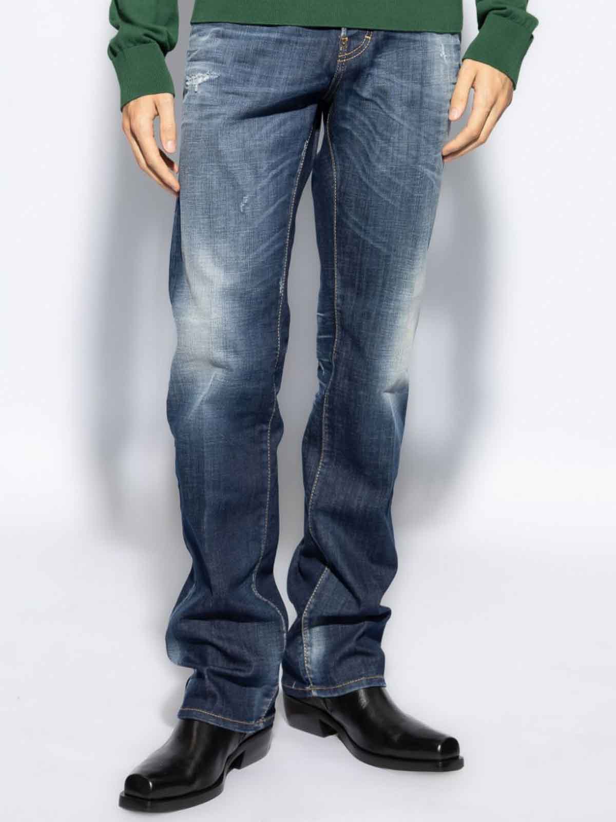 Shop Dsquared2 Straigth Leg Jeans In Azul