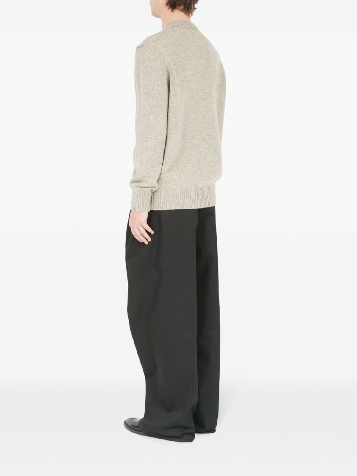 Shop Maison Margiela Knitted Pullover In Beis