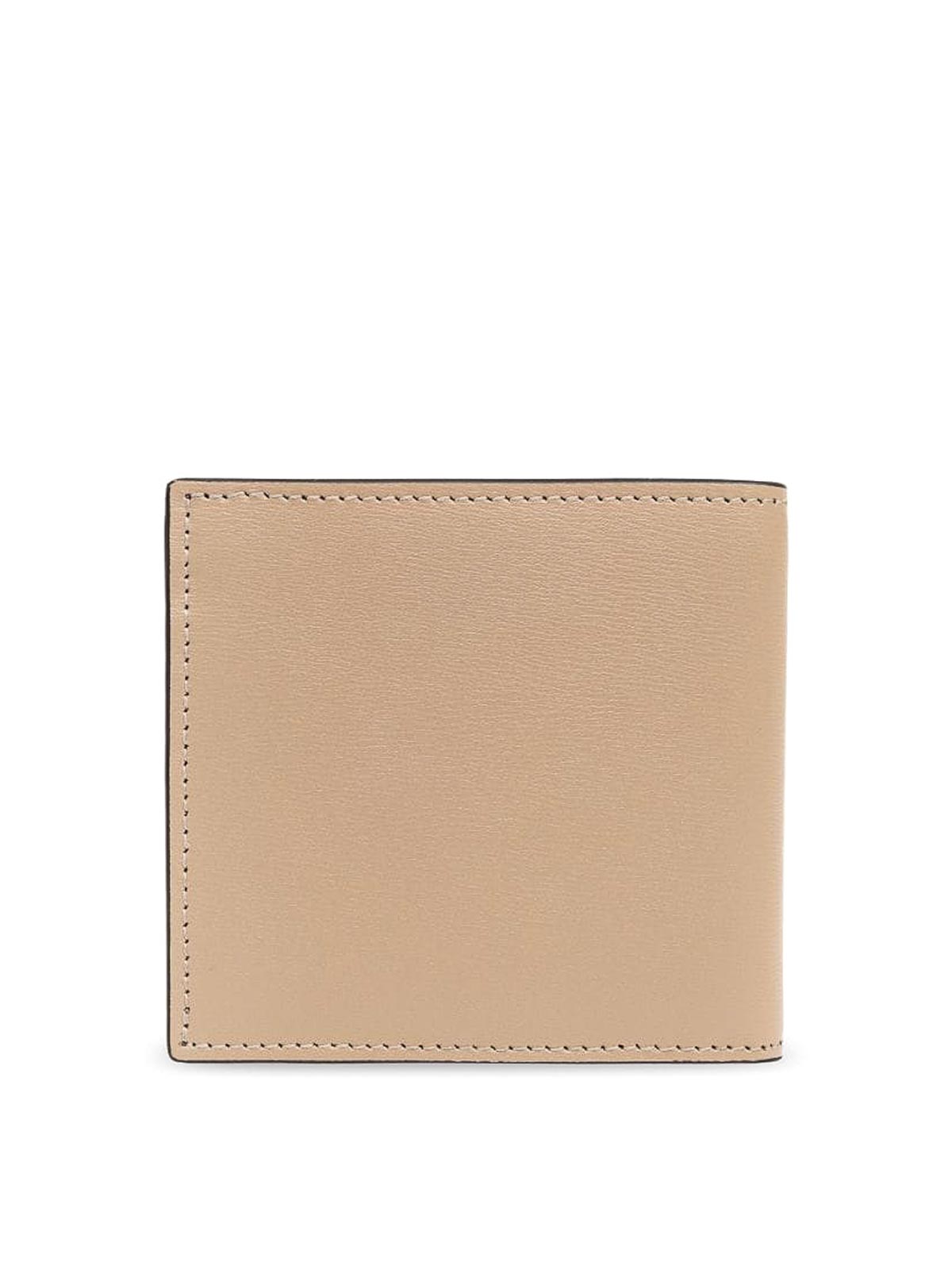 Shop Alexander Mcqueen Leather Wallet In Beis