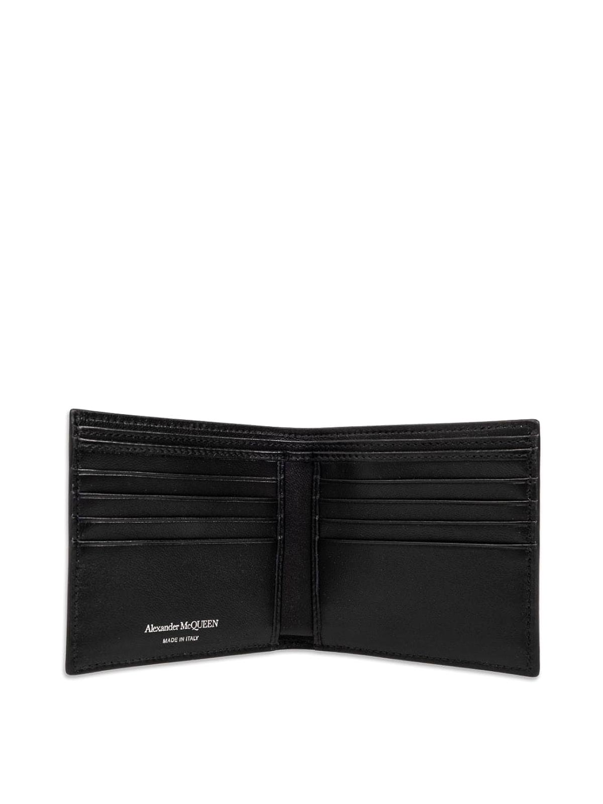 Shop Alexander Mcqueen Leather Wallet In Beis