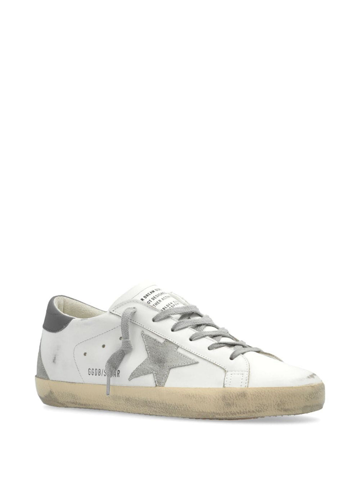 Shop Golden Goose Leather Sneakers In Gris