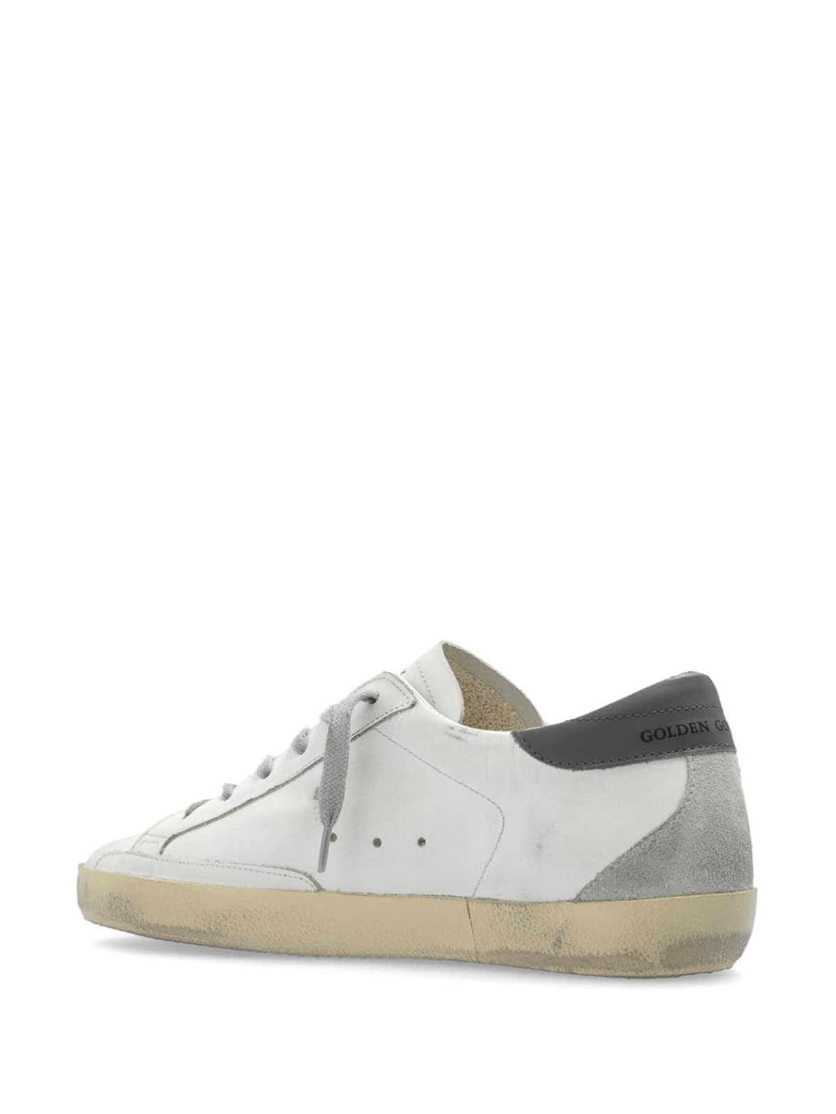 Shop Golden Goose Leather Sneakers In Gris