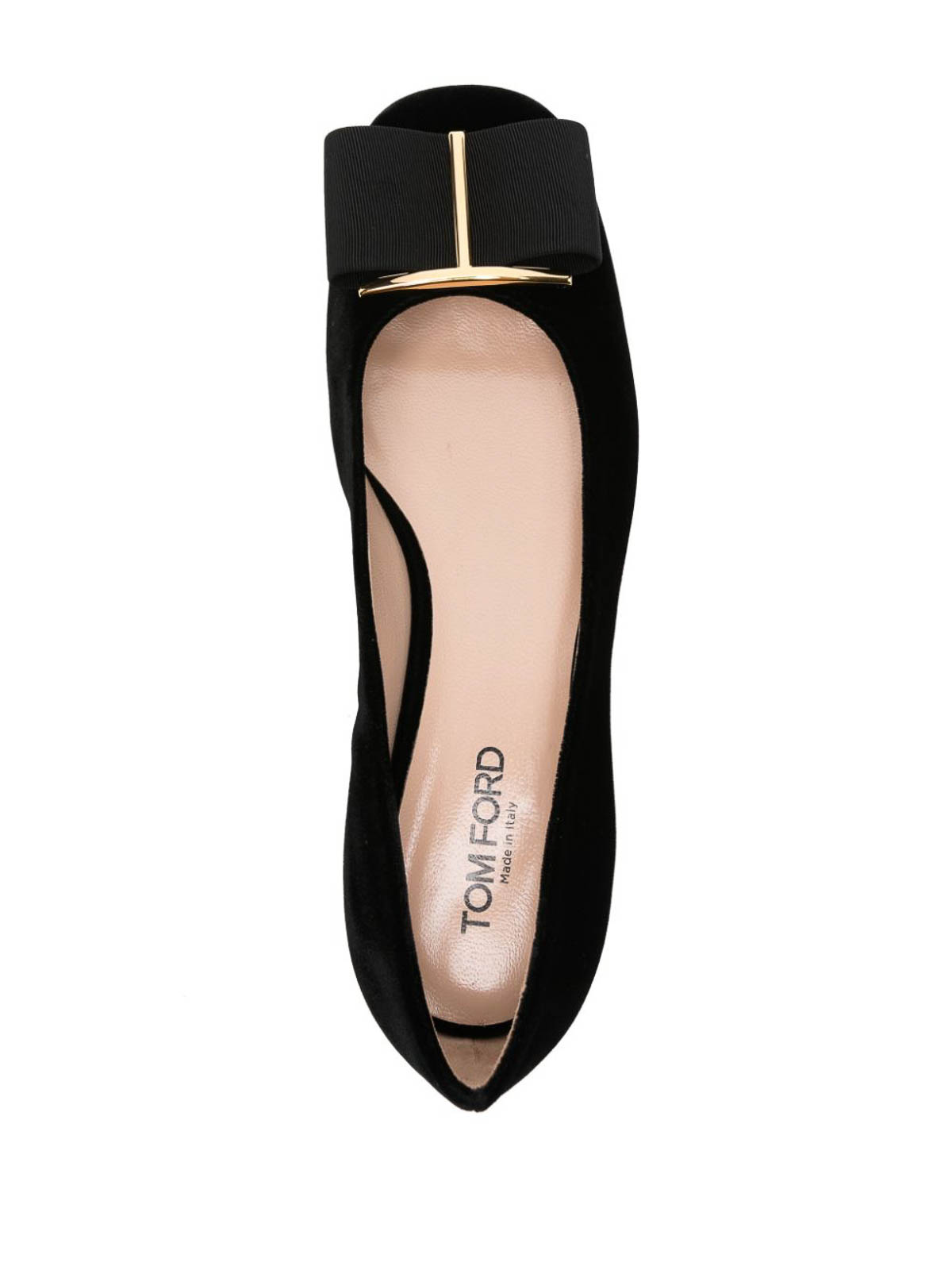 Shop Tom Ford Leather Flats In Negro