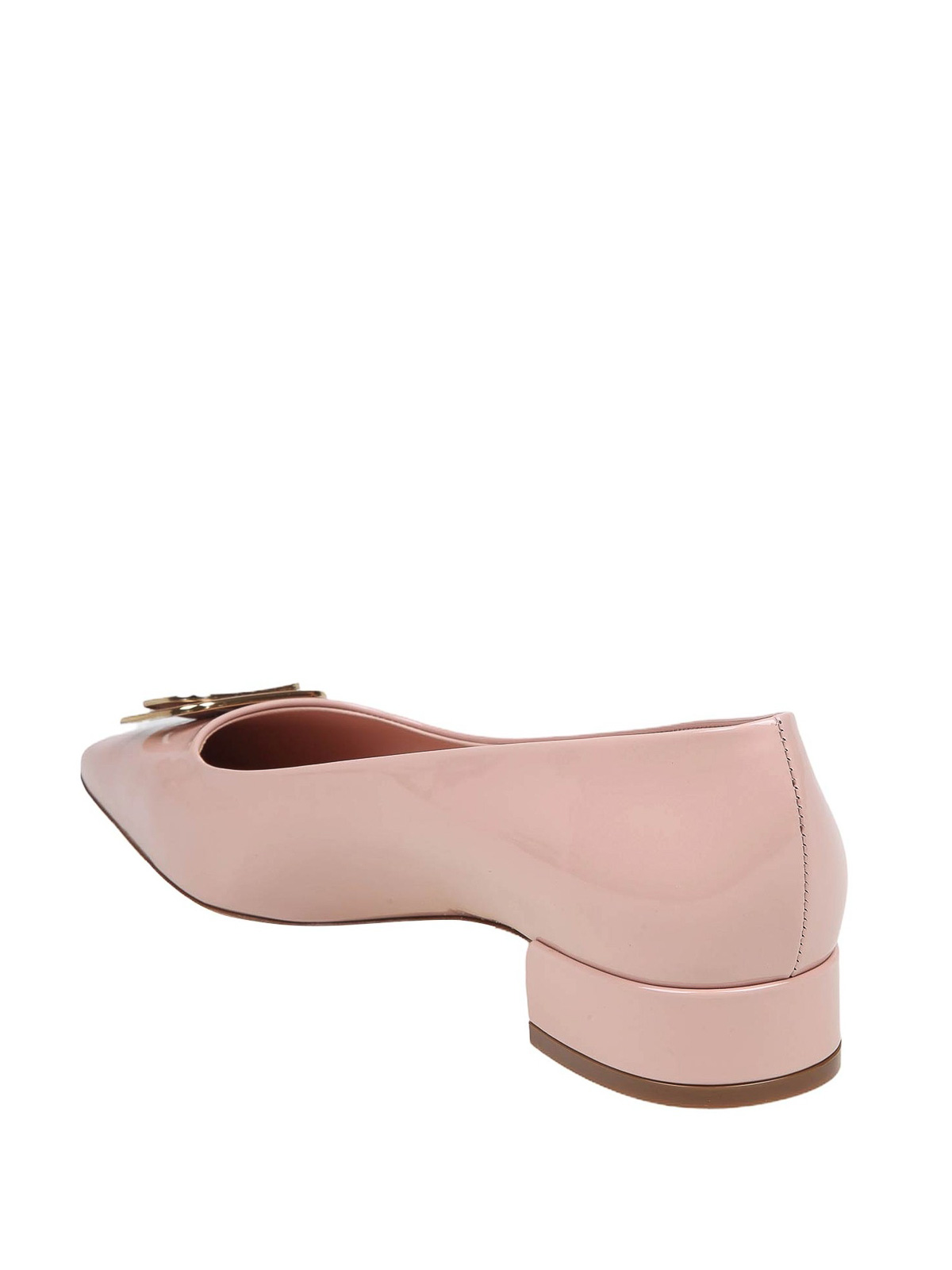 Shop Ferragamo Venera Ballerina In Pink Patent Leather