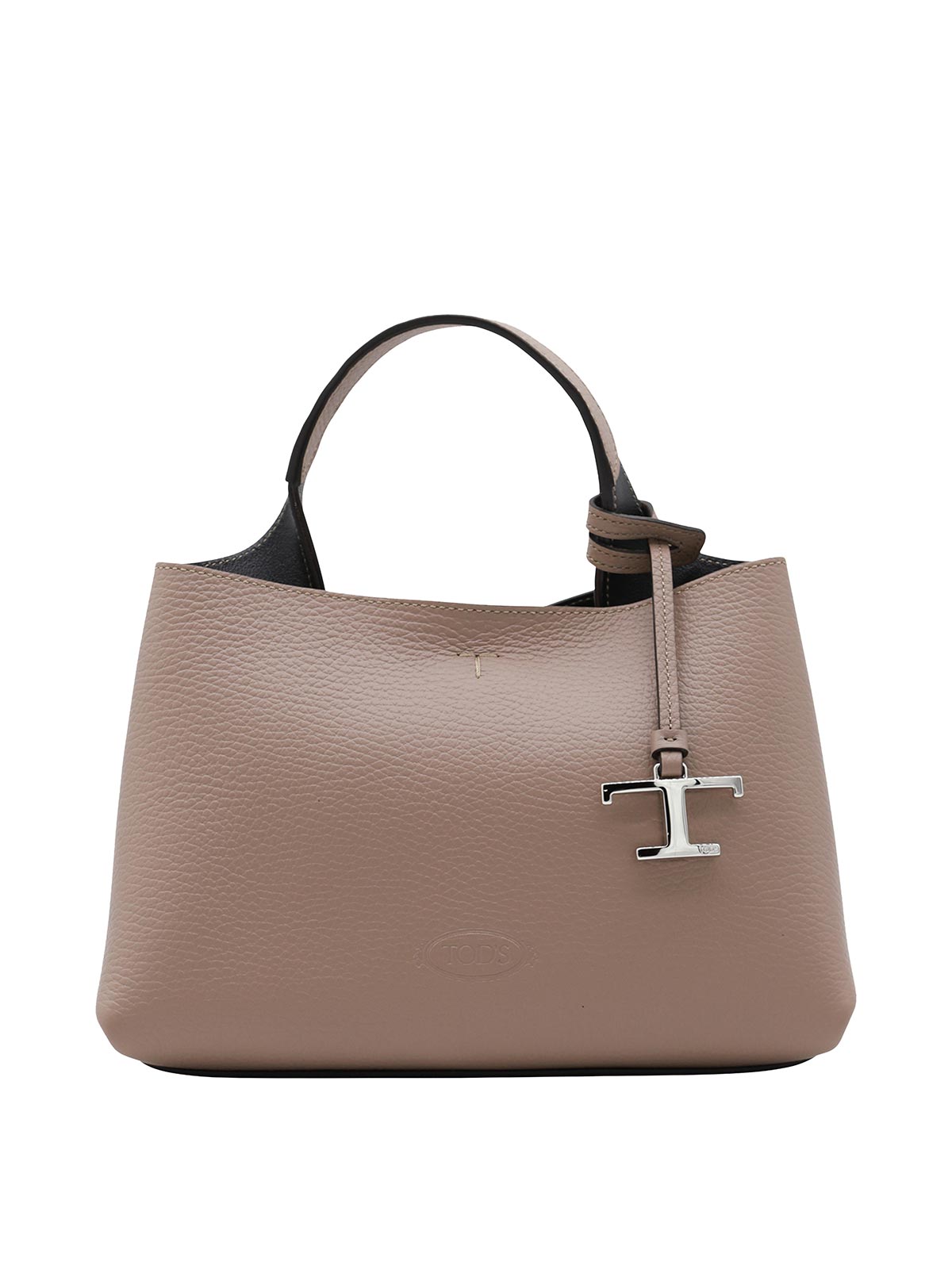 Shop Tod's Beige Leather Tote Bag In Brown