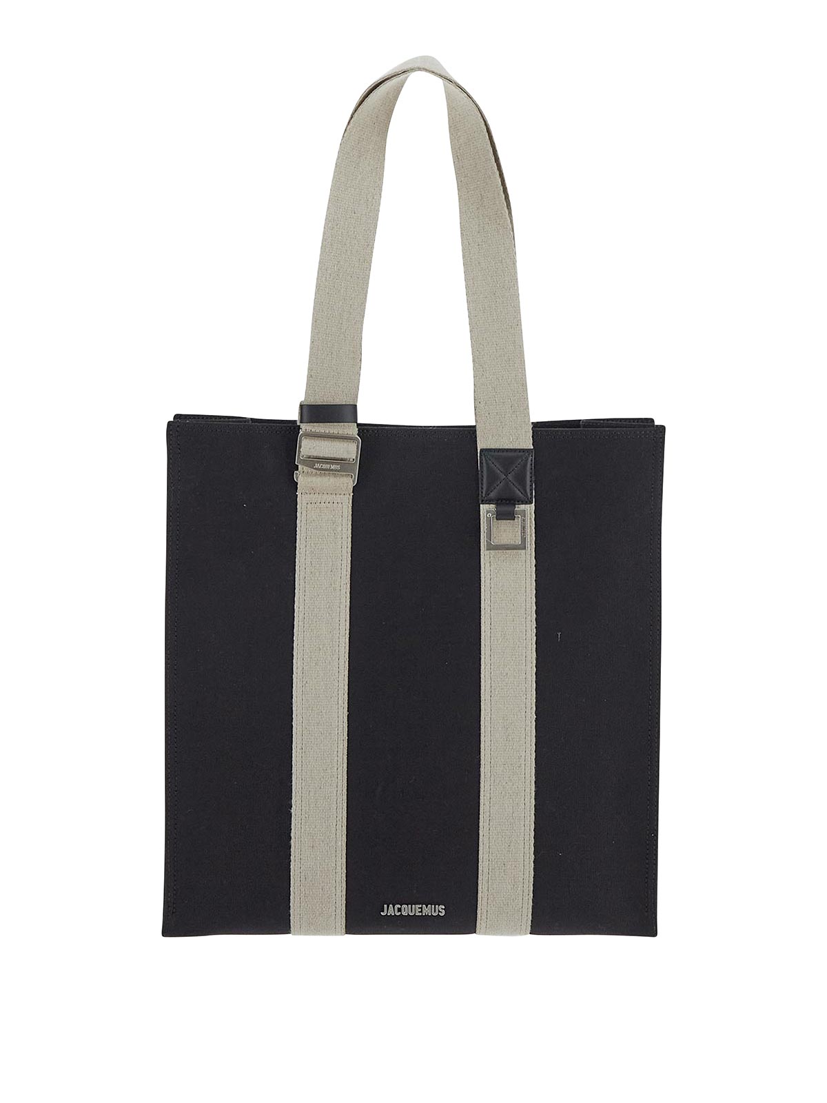 Shop Jacquemus Fabric Bag In Black