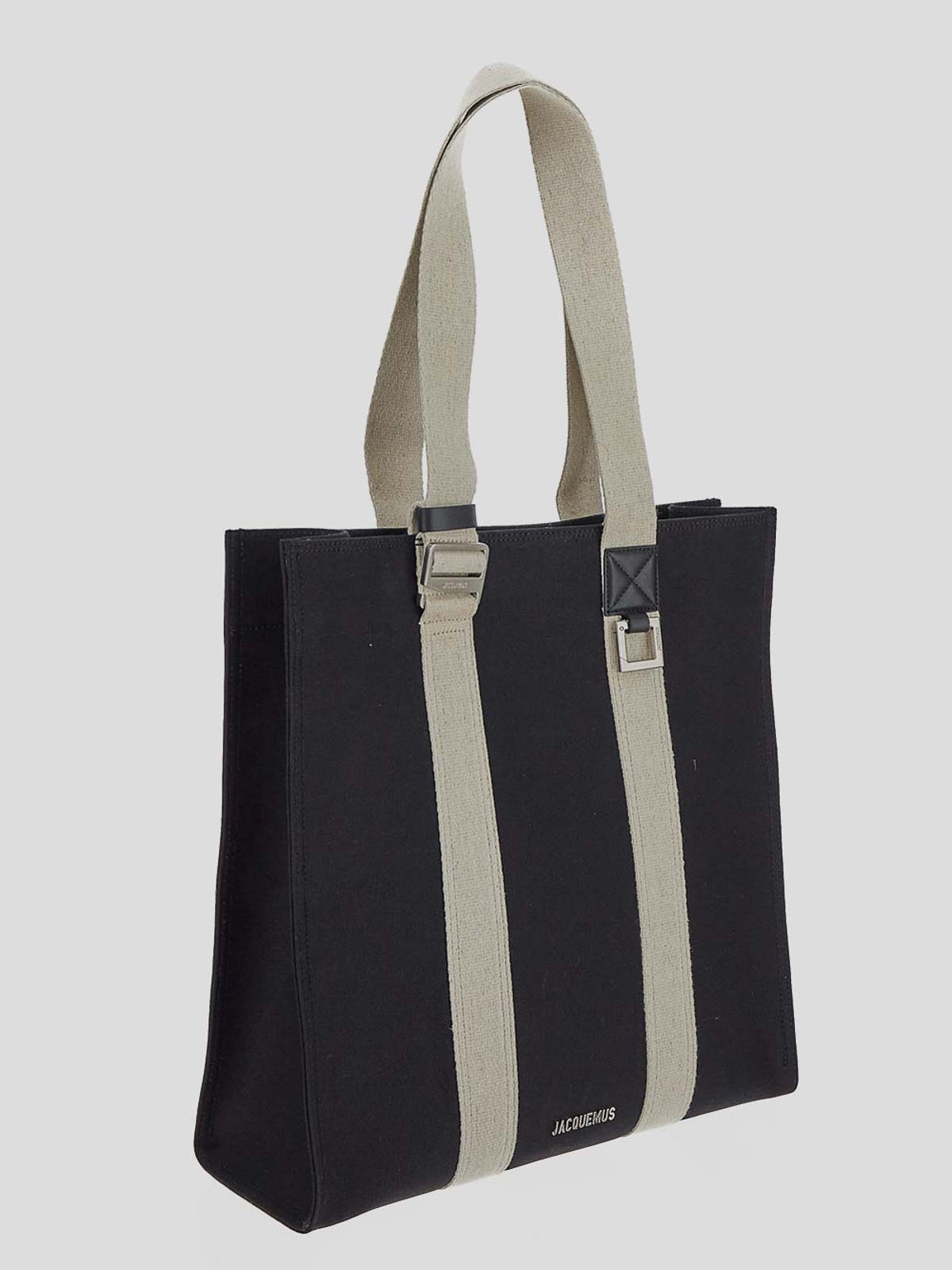 Shop Jacquemus Fabric Bag In Black