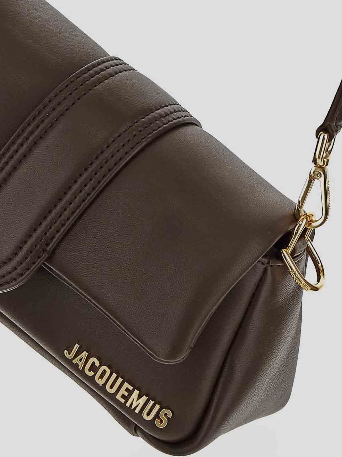 Shop Jacquemus Leather Bag In Beige