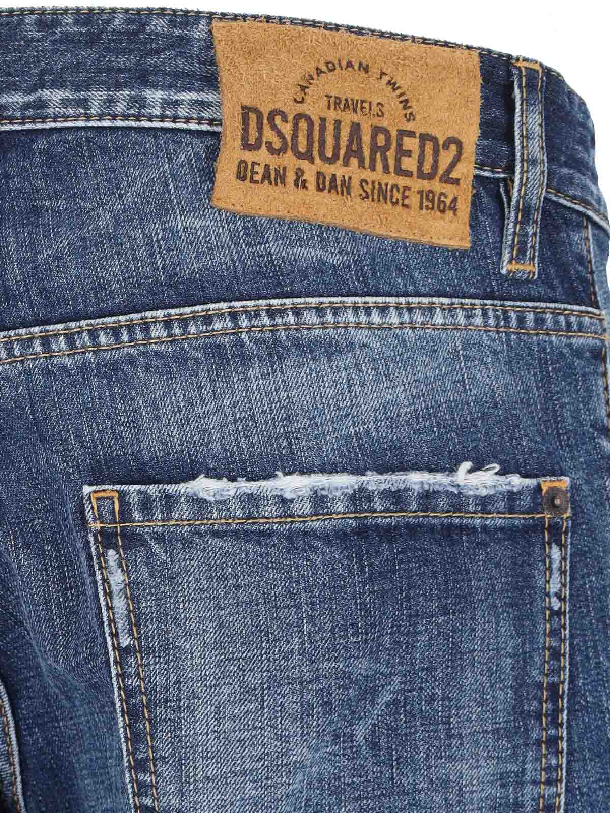 Shop Dsquared2 Straight Leg Jeans In Blue