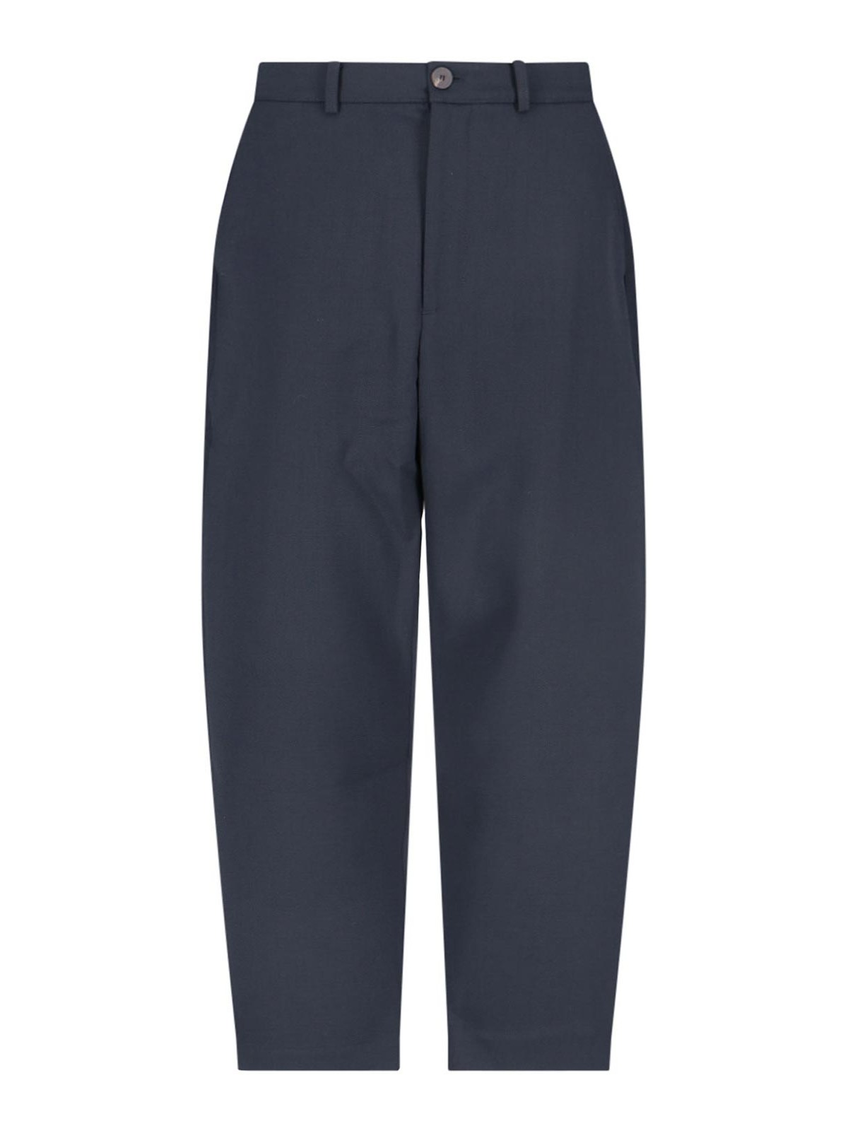 Shop Studio Nicholson Trousers In Blue