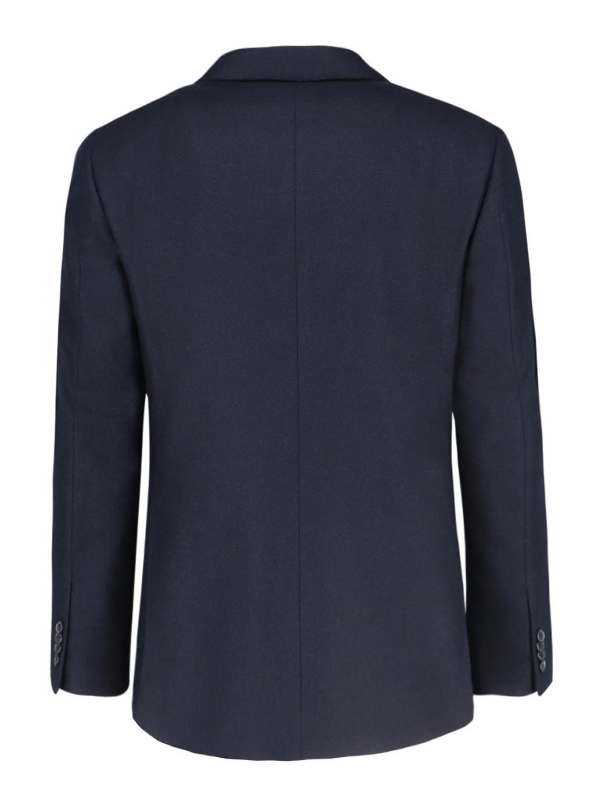 Shop Caruso Double-breasted Jacket In Blue