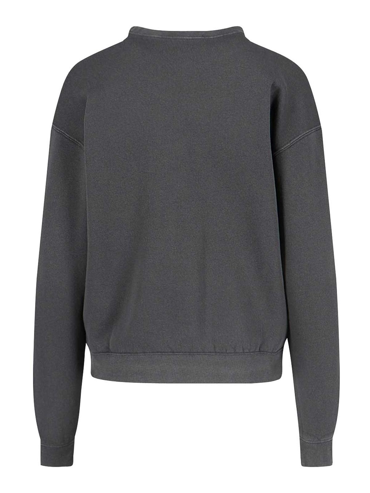 Shop Polo Ralph Lauren Printed Crewneck Sweatshirt In Grey