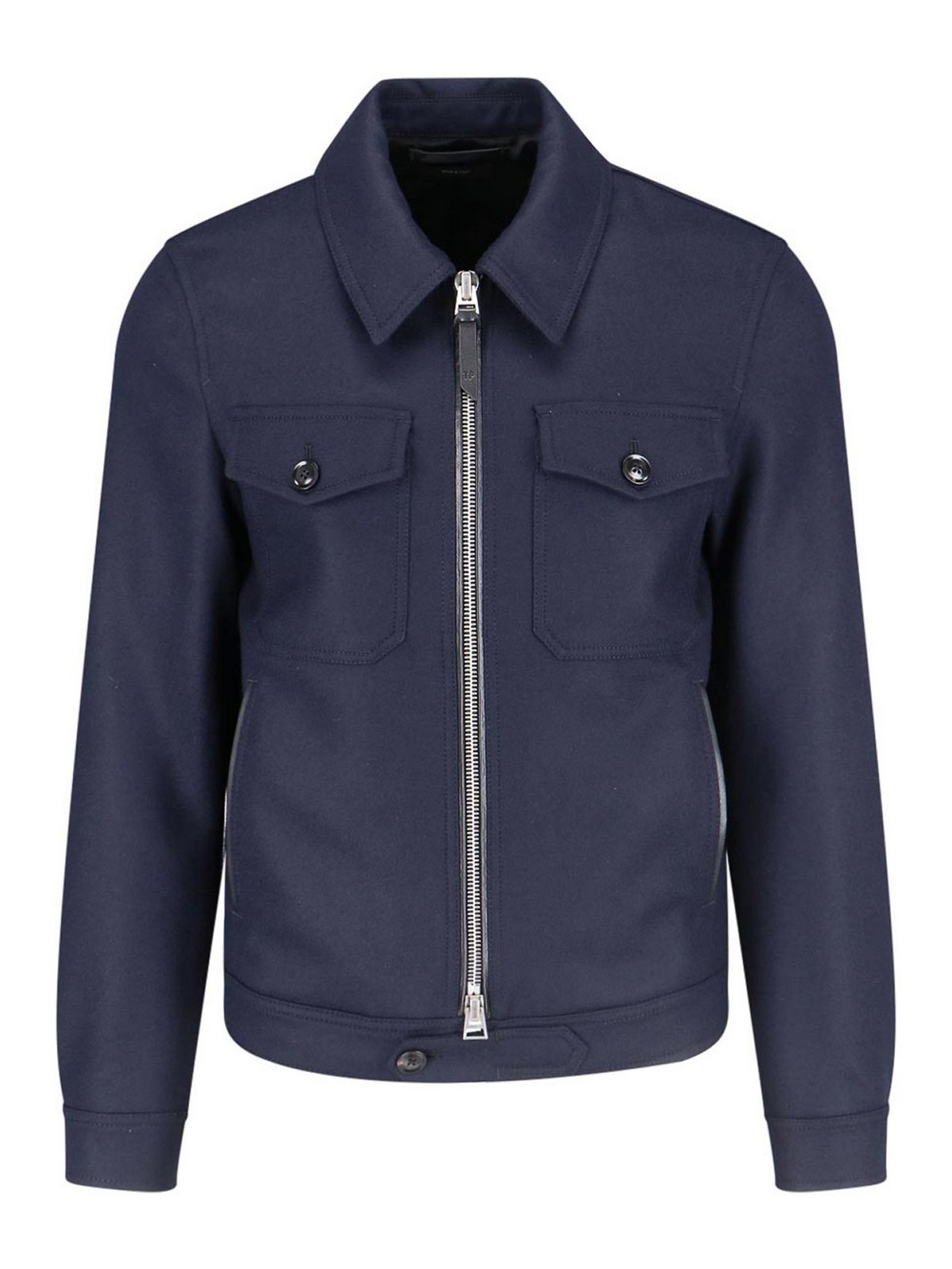 Shop Tom Ford Technical Zip Jacket In Blue