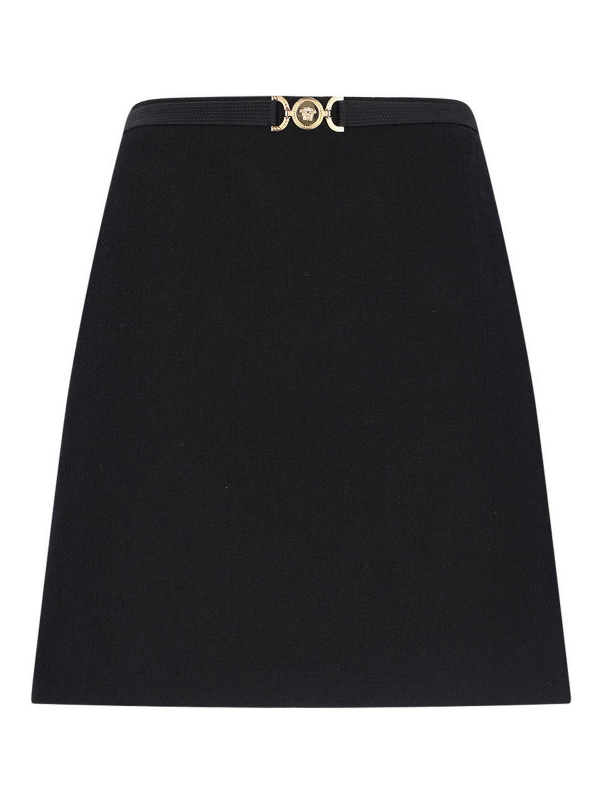 Shop Versace Mini Flared Skirt In Black