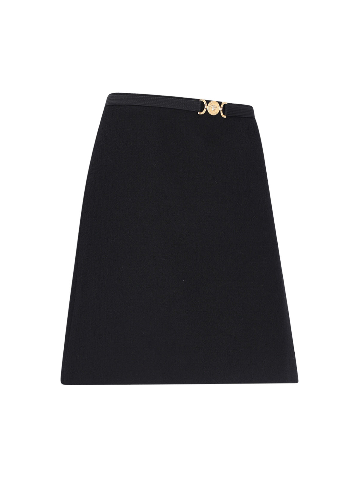 Shop Versace Mini Flared Skirt In Black