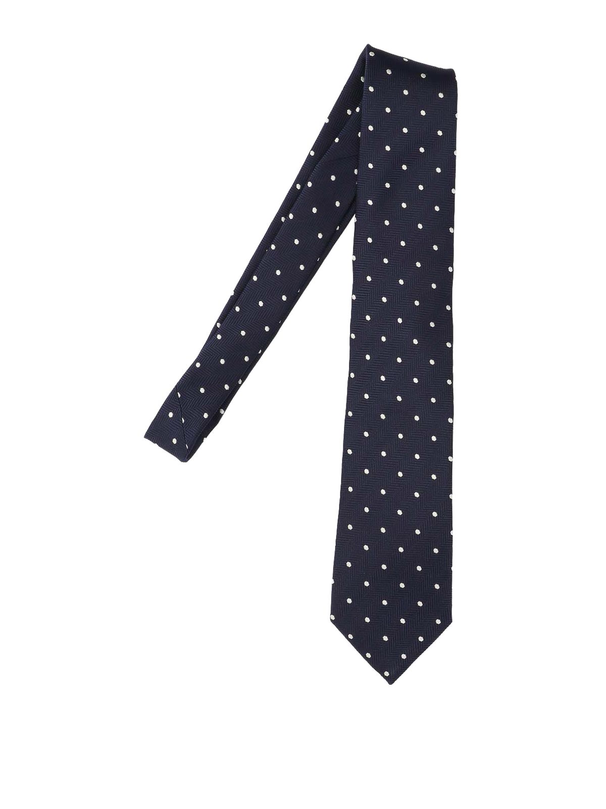 Shop Tom Ford Polka Dot Tie In Blue