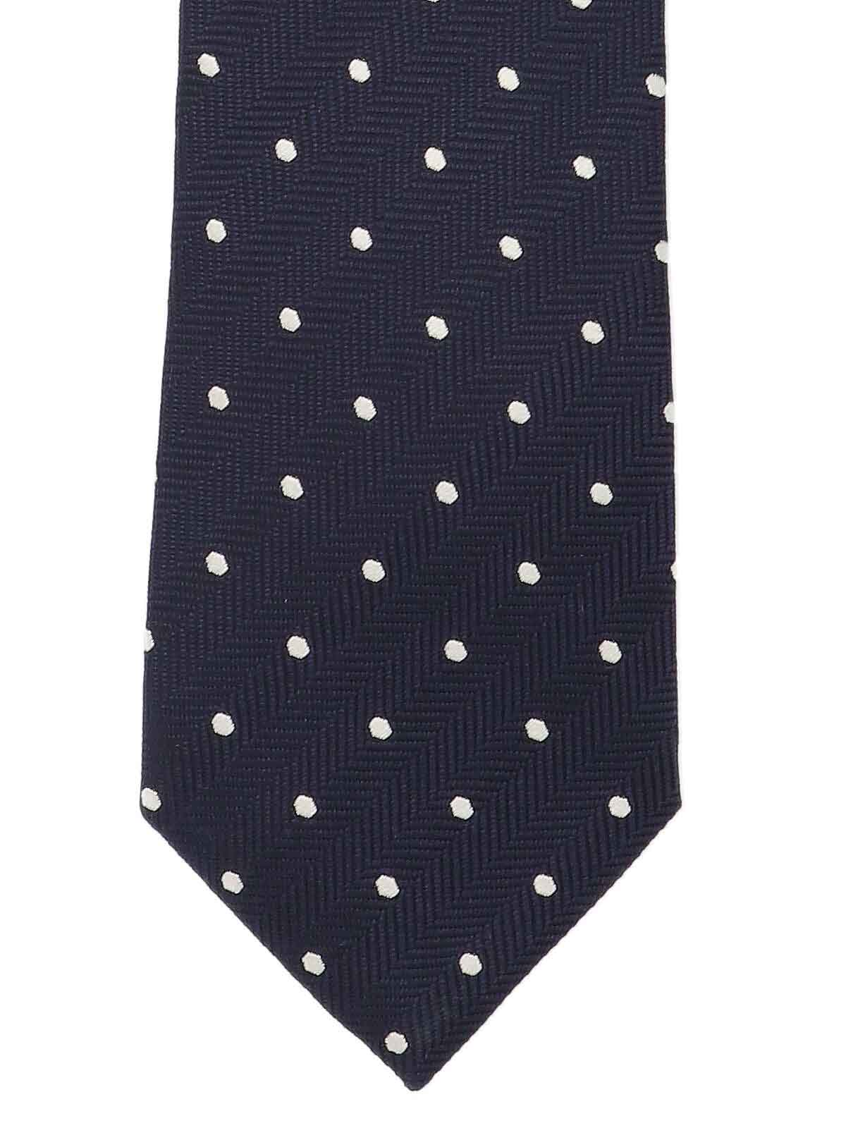 Shop Tom Ford Polka Dot Tie In Blue