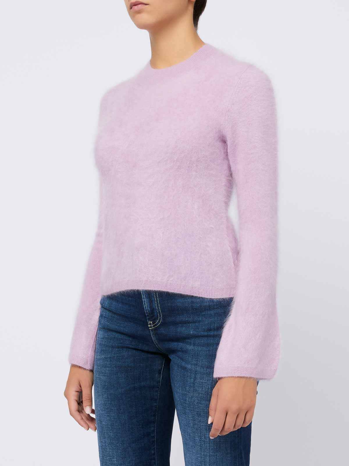 Shop Absolut Cashmere Lilac Cashmere Sweater With Wide Sleeves In Nude & Neutrals