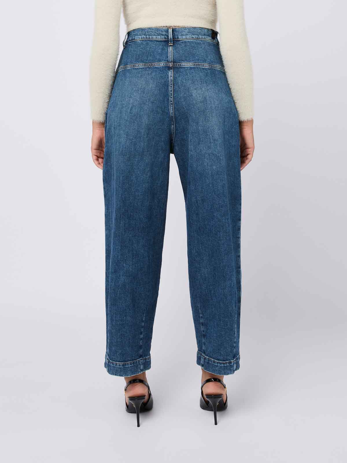 Shop Cigala's Baggy Cotton Chino Jeans In Blue