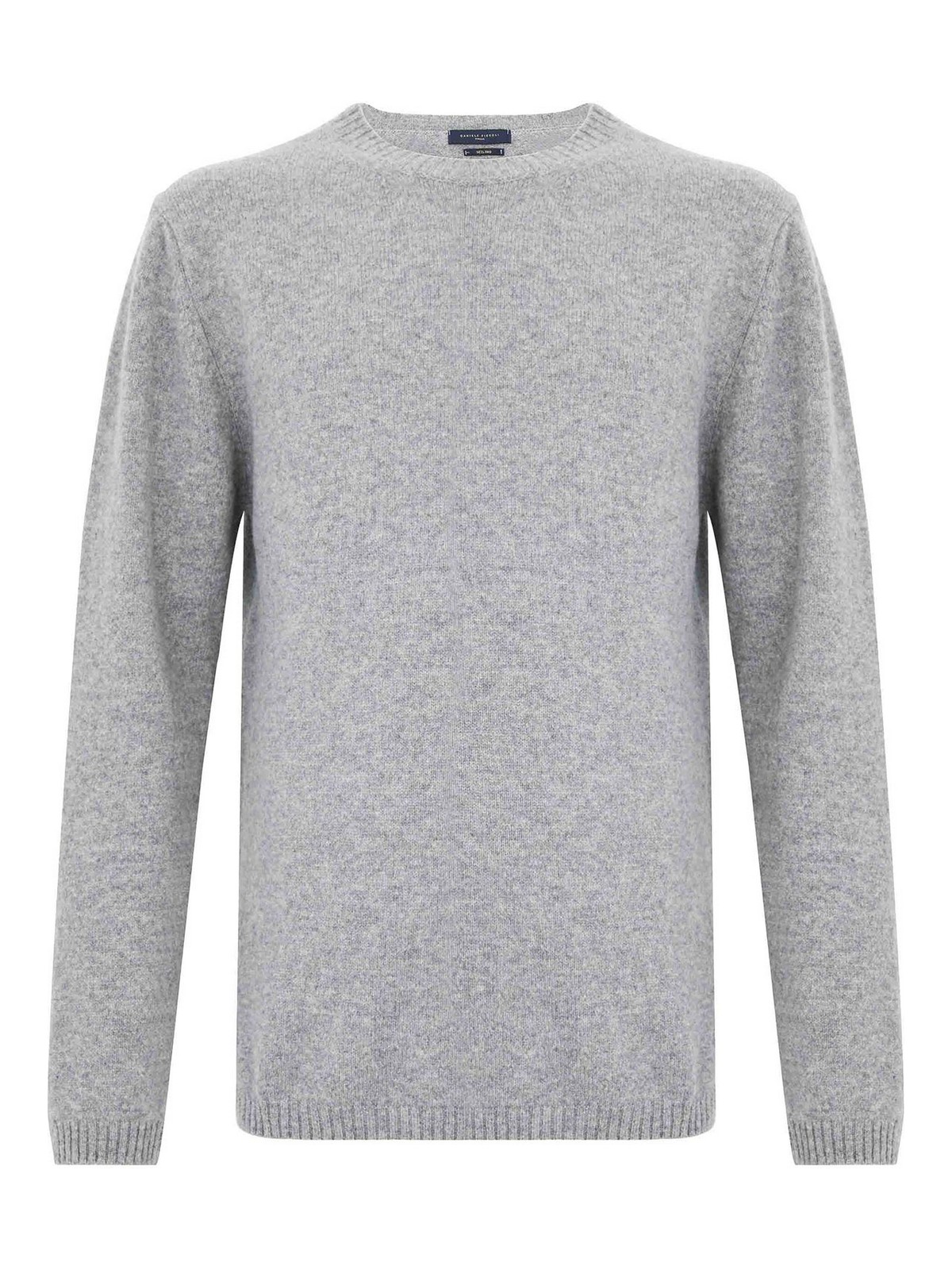 Shop Daniele Fiesoli Gray Merino Wool Crewneck Sweater In Grey